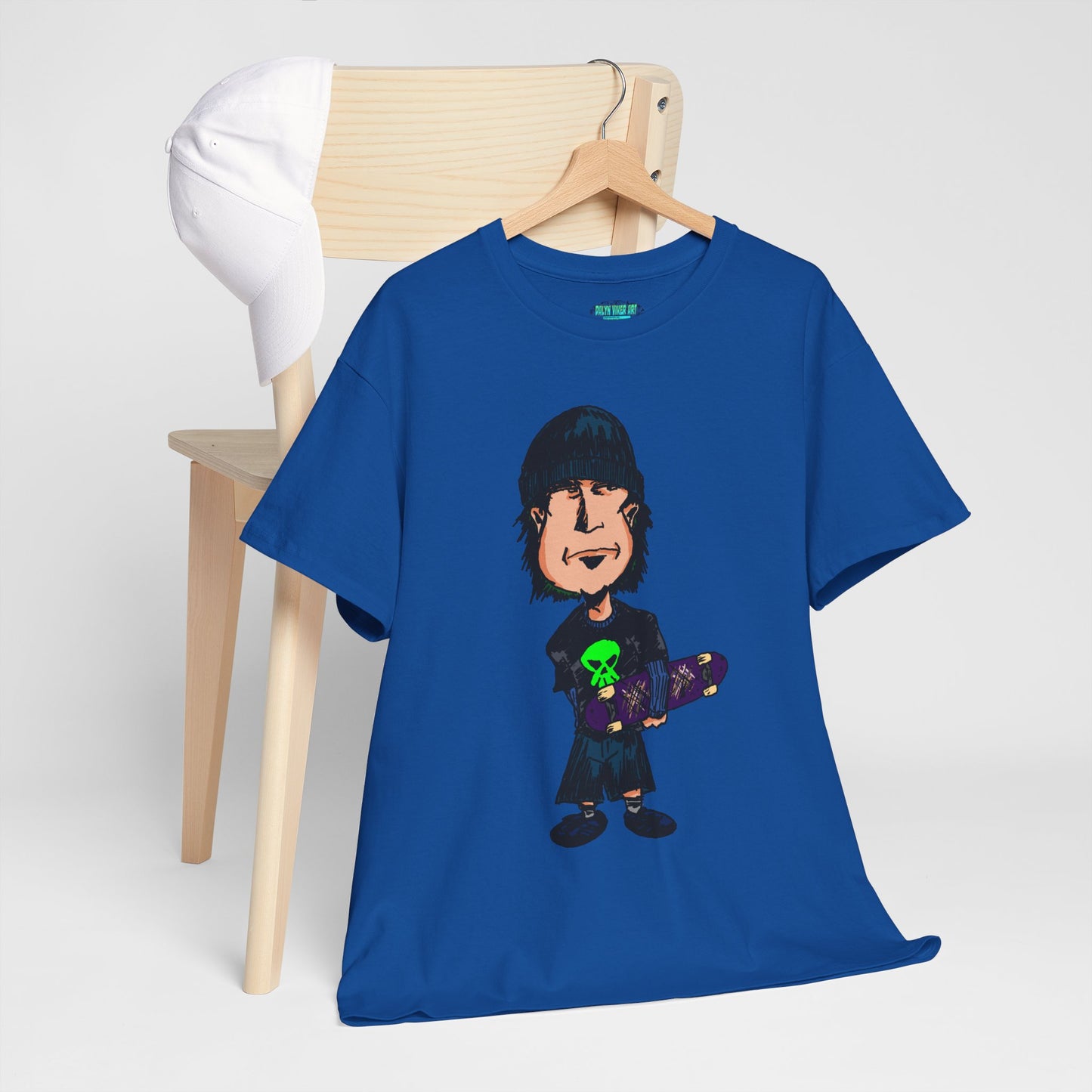 Rude Skater Dude - Skate Punk Cartoon Tee – Boy with Skateboard Graphic Shirt