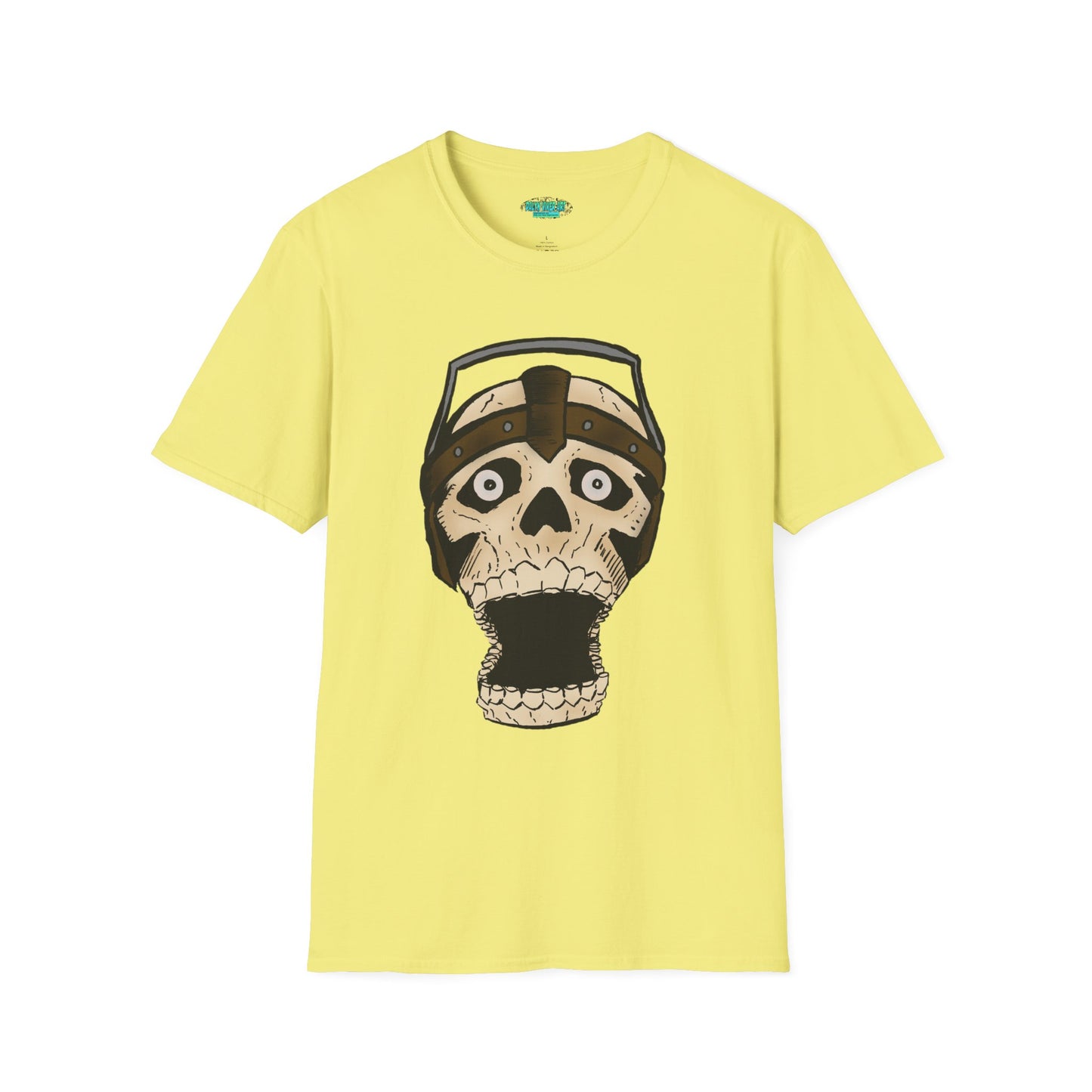 Electric Screaming Skull Unisex Softstyle T-Shirt