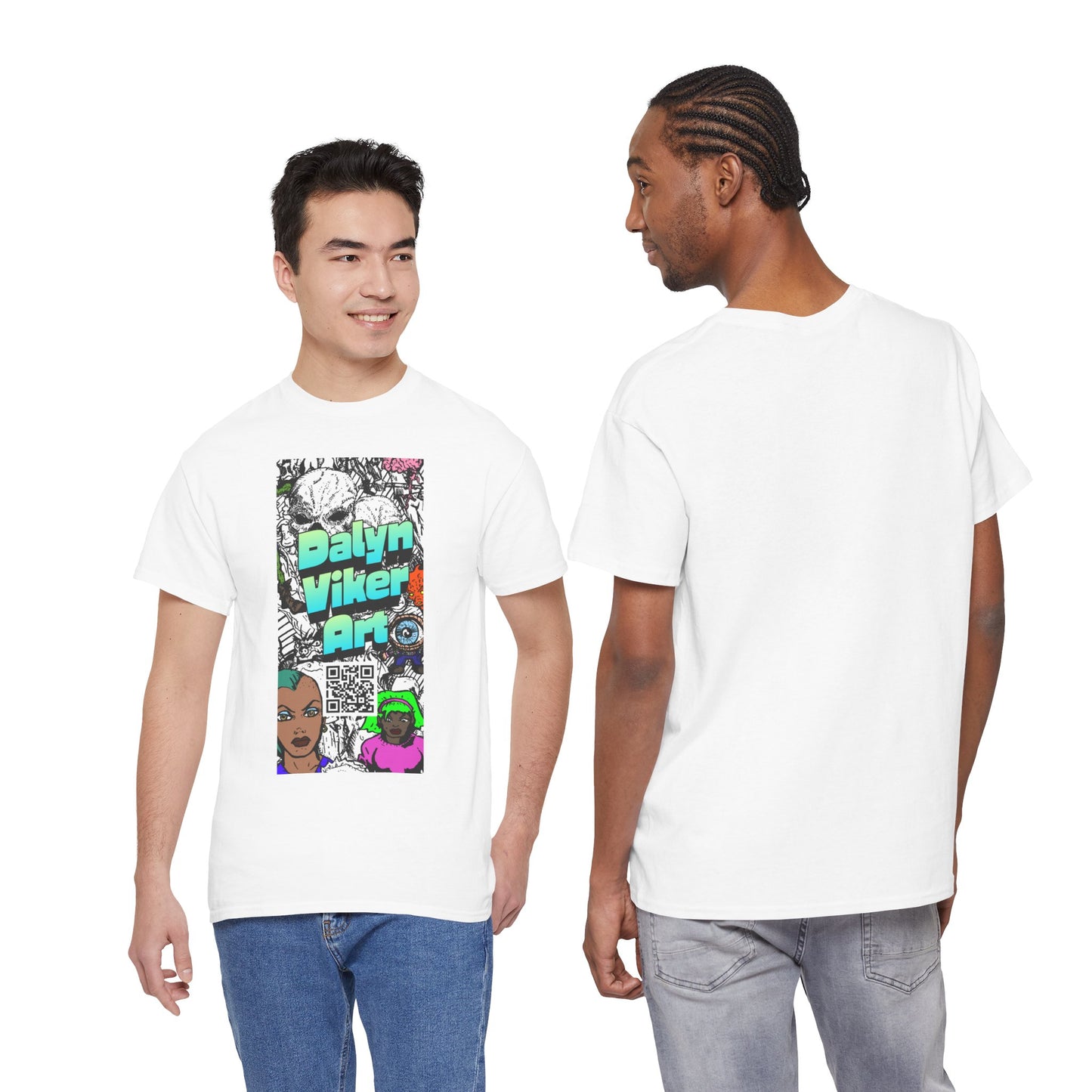 Graphic Art T-Shirt — "Dalyn Viker Art" Vertical Collage Tee