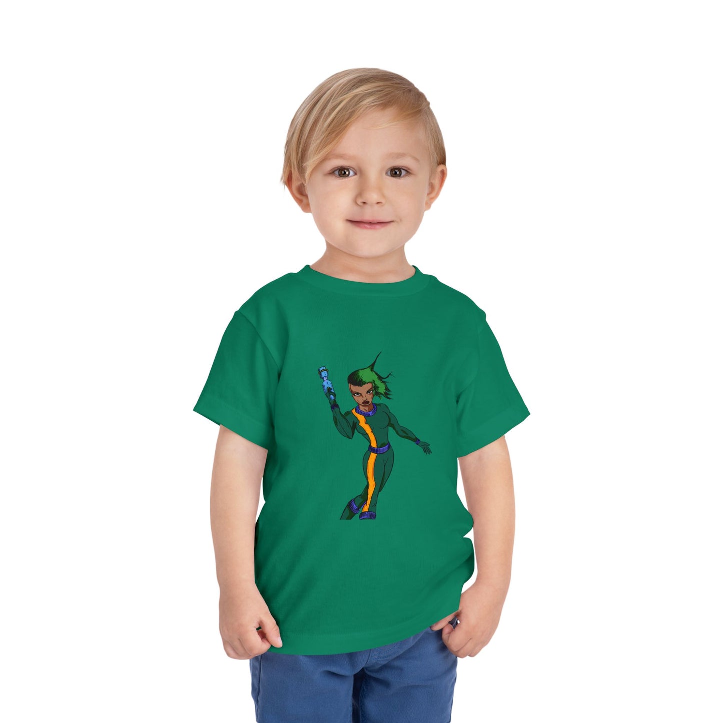 Toddler Tee — Colorful Space Hero Graphic