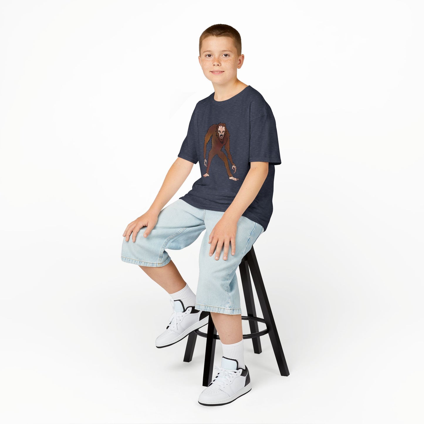 Kids Tee — Playful Sasquatch/Yeti Monster Graphic