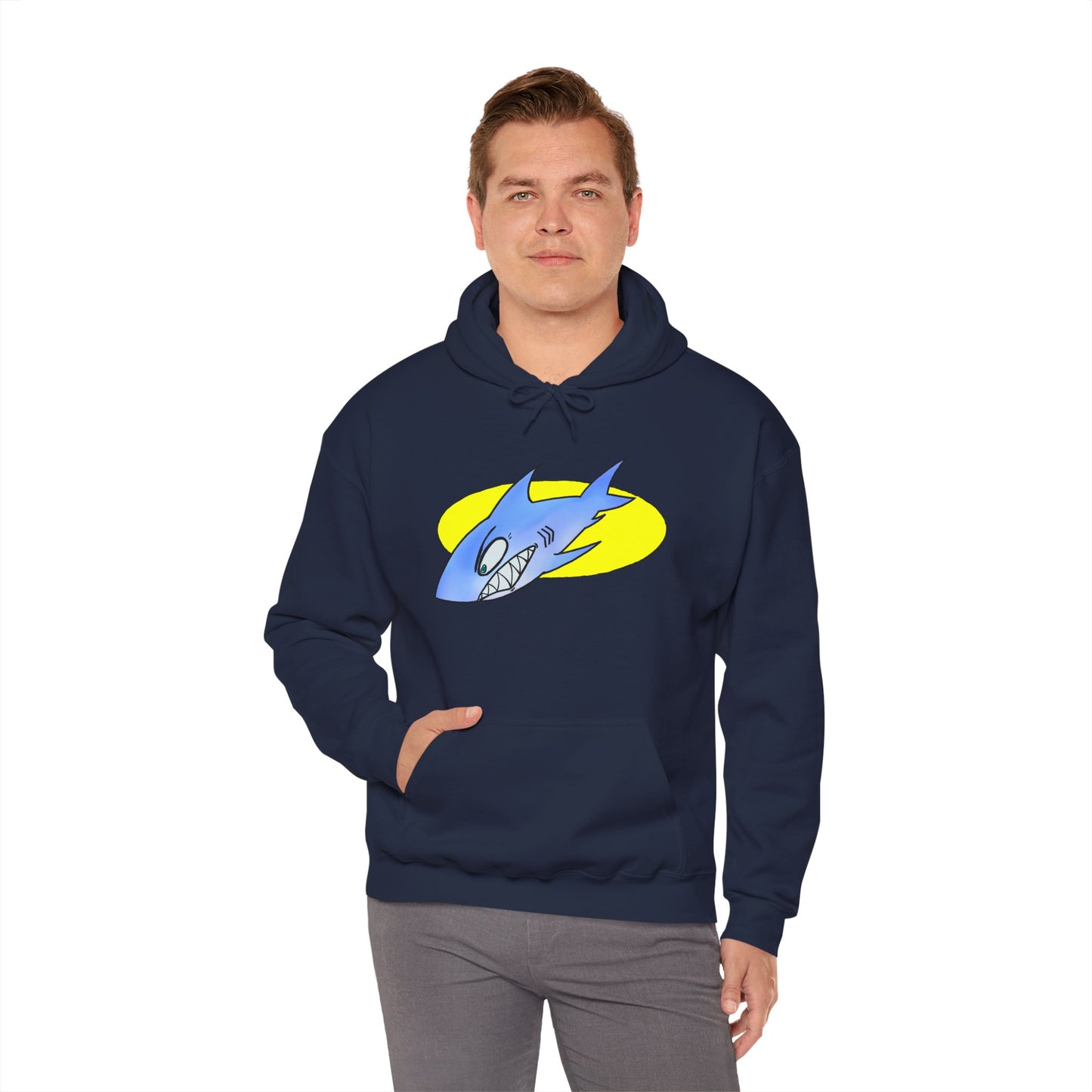 Cool Shark Graphic Hoodie - Unisex Heavy Blend Sweatshirt for Ocean Lovers, Gift for Men and Women, Beach Vibes, Casual Wear, Unique Design