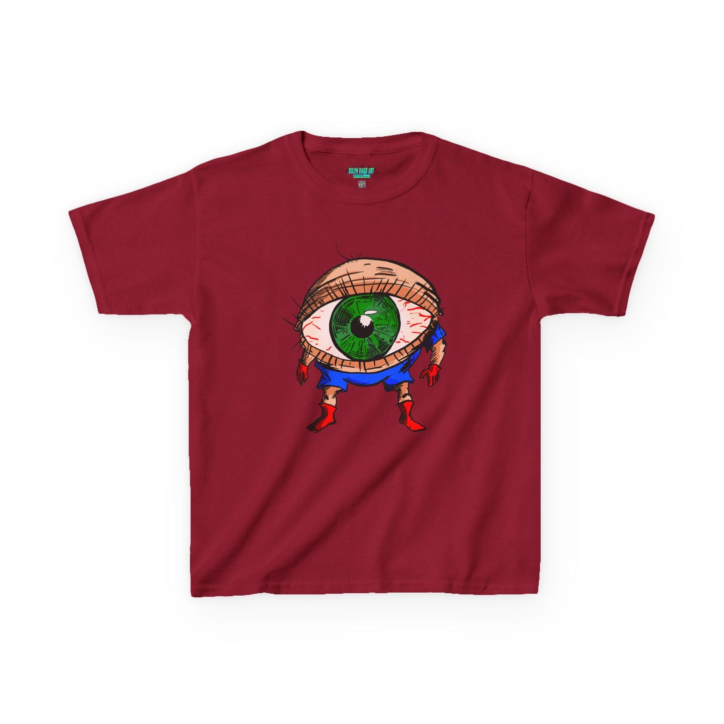 Terrif-EYE-ing Whimsical Kids Heavy Cotton Tee with Eye Design