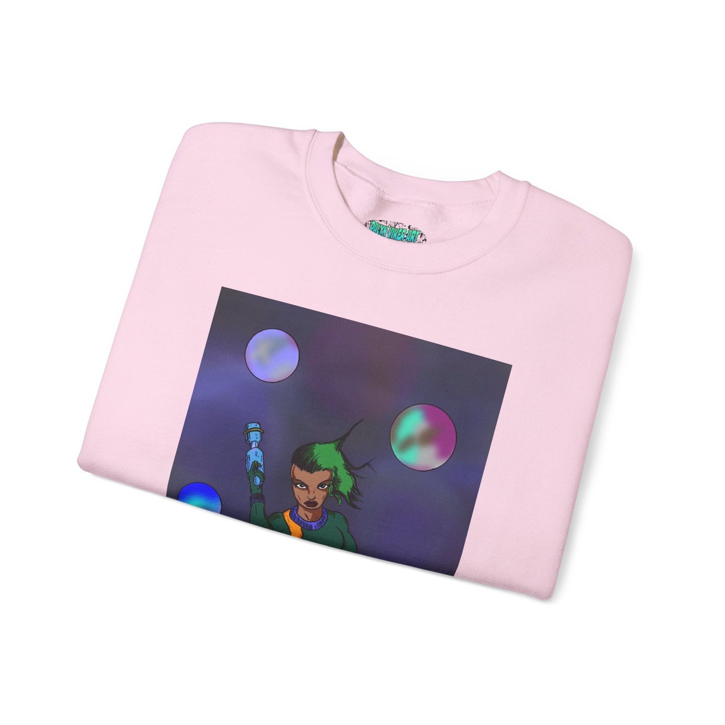 Cosmic Character Crewneck Sweatshirt – Fun, Unisex Design for Casual Style