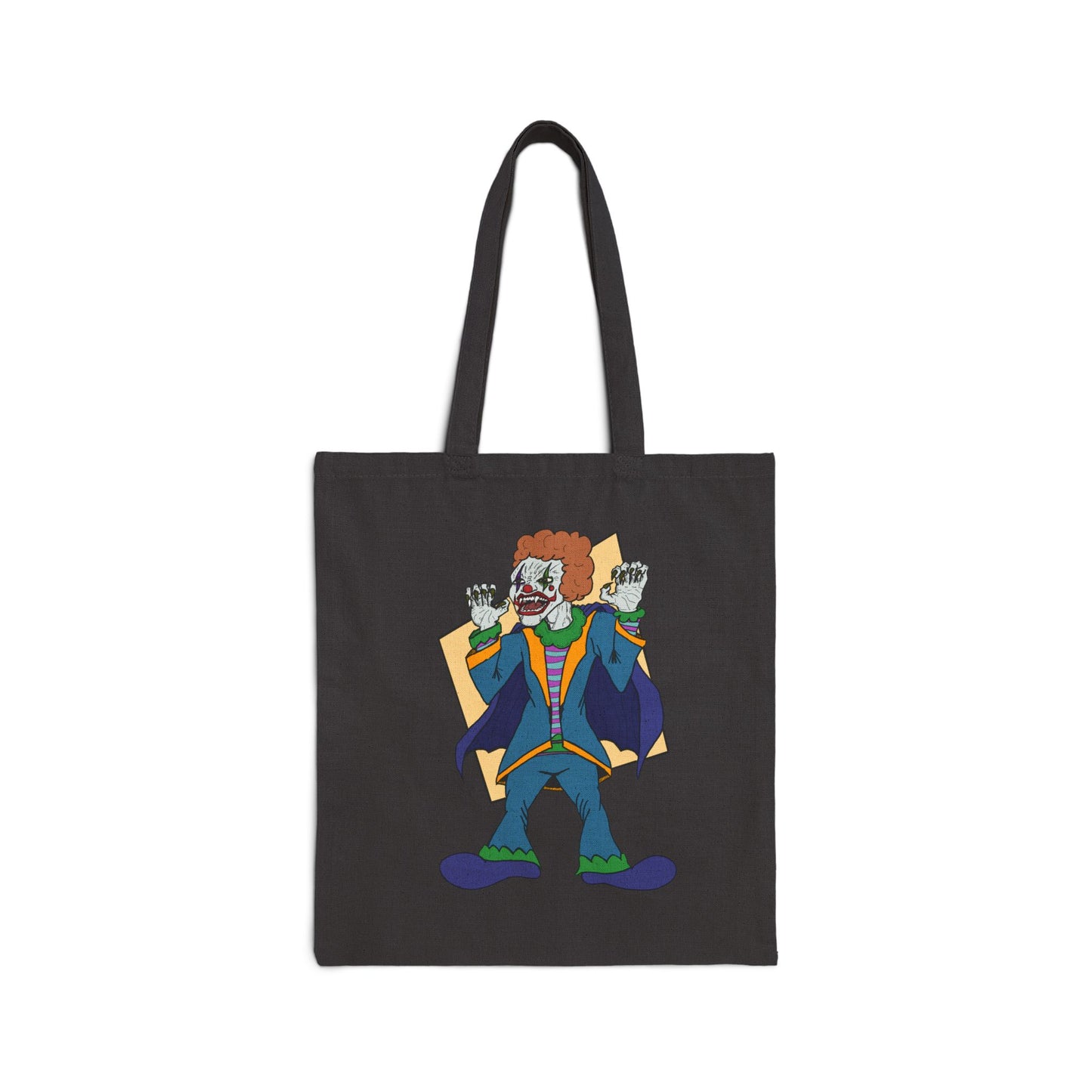 Canvas Tote Bag - Vampire Clown Horror Design