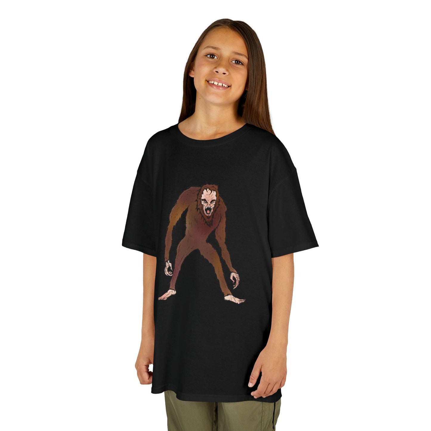 Kids Tee — Playful Sasquatch/Yeti Monster Graphic