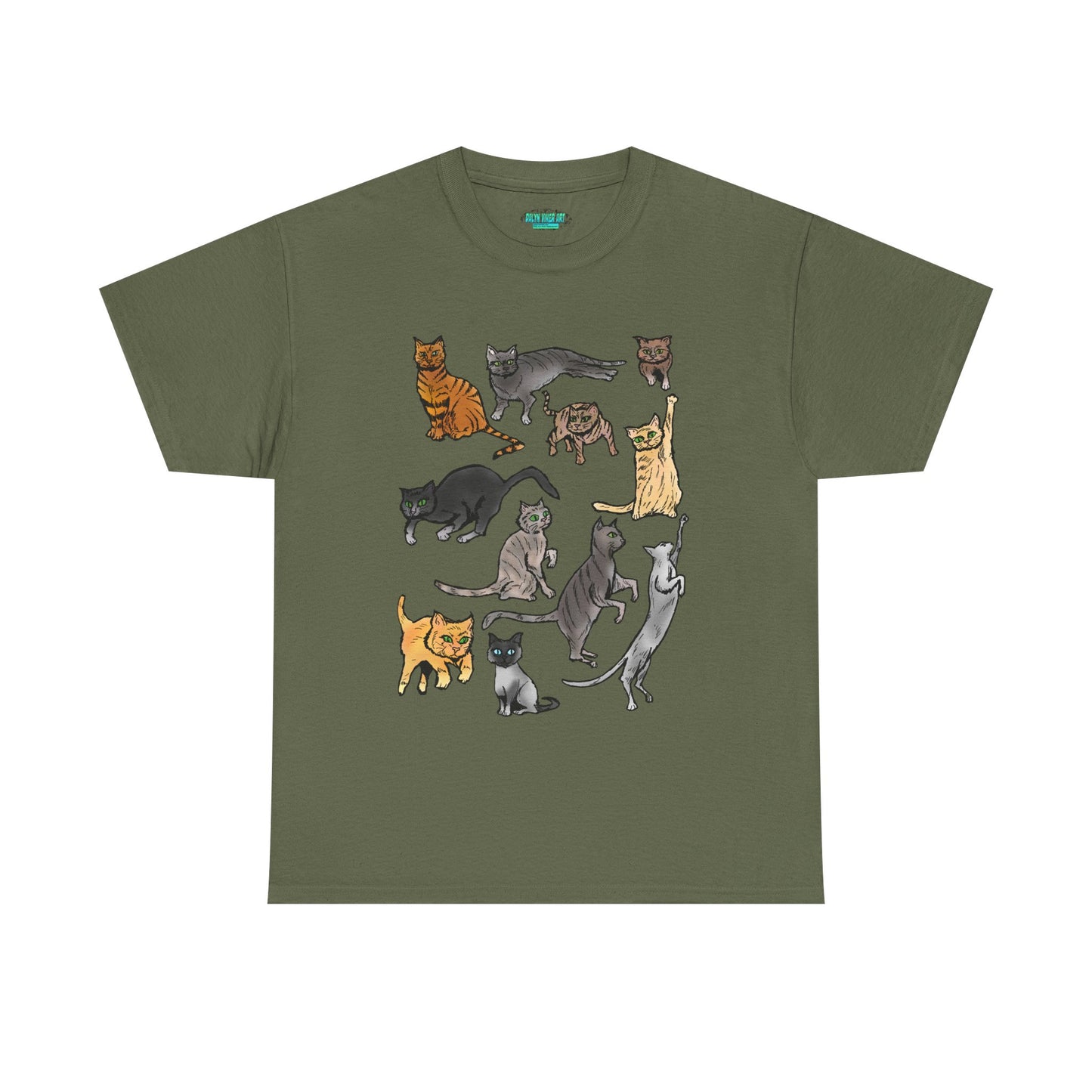 Cats Collage T-Shirt — Cute Cat Illustration Tee for Cat Lovers