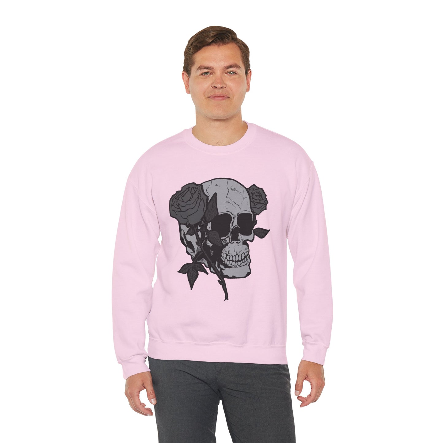 Skull and Roses Crewneck Sweatshirt - Unisex Heavy Blend™