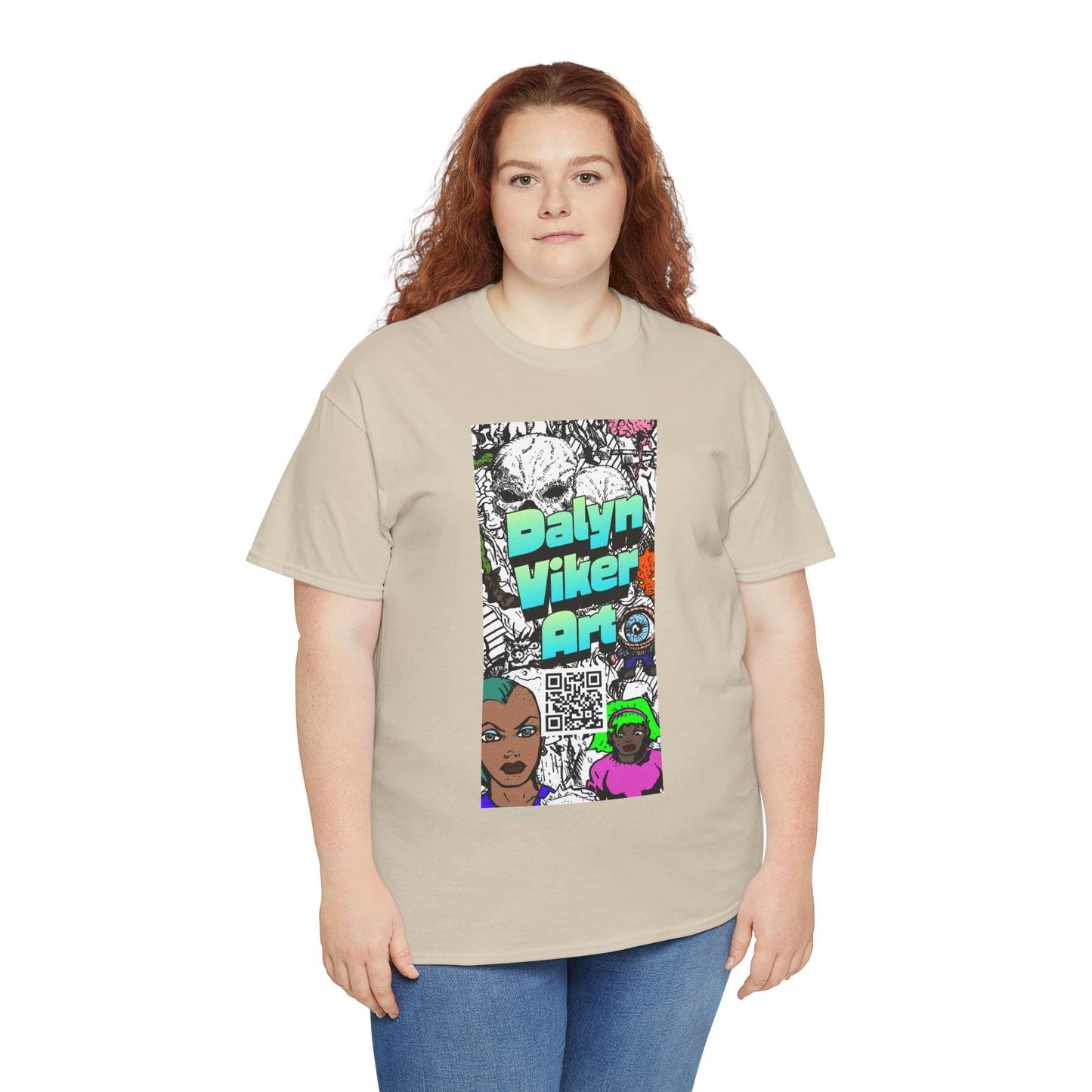 Graphic Art T-Shirt — "Dalyn Viker Art" Vertical Collage Tee