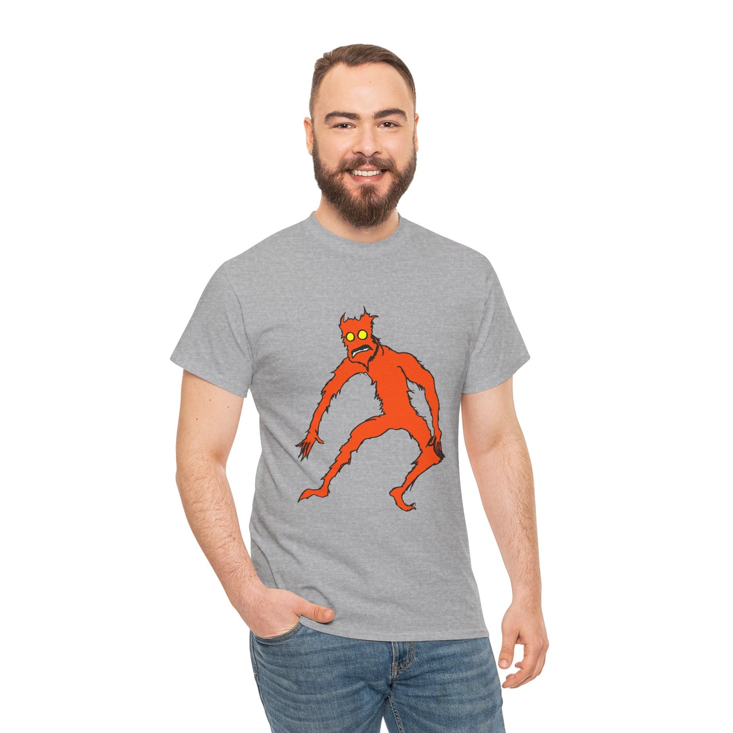 Funky Monster Graphic Tee - Unisex Heavy Cotton T-Shirt