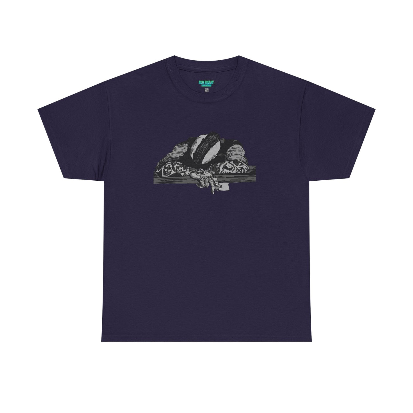 Punk and Done(grayscale) - Graphic Unisex Heavy Cotton Tee - Independent Illustration for Everyday Wear