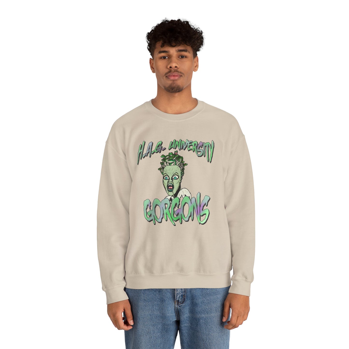 HAG University GORGONS Crewneck Sweatshirt – Unisex Heavy Blend