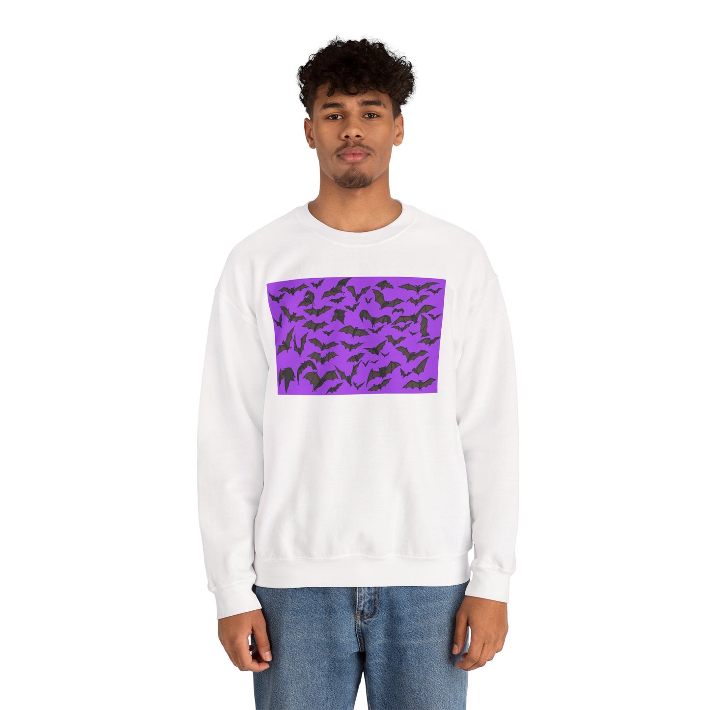 Spooky Bat Crewneck Sweatshirt for Halloween