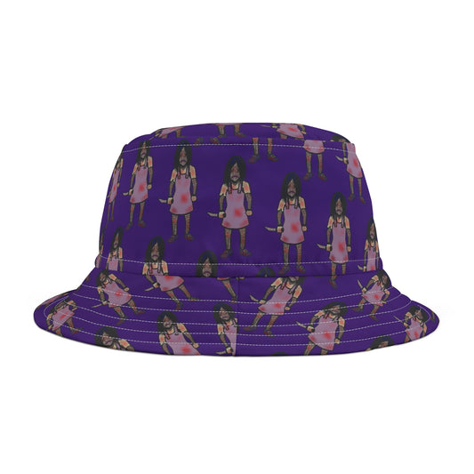 Playful Evil Doll AOP Bucket Hat for Trendy Kids, Summer Sun Hat, Festival Wear, Cute Outdoor Accessory, Gift for Kids