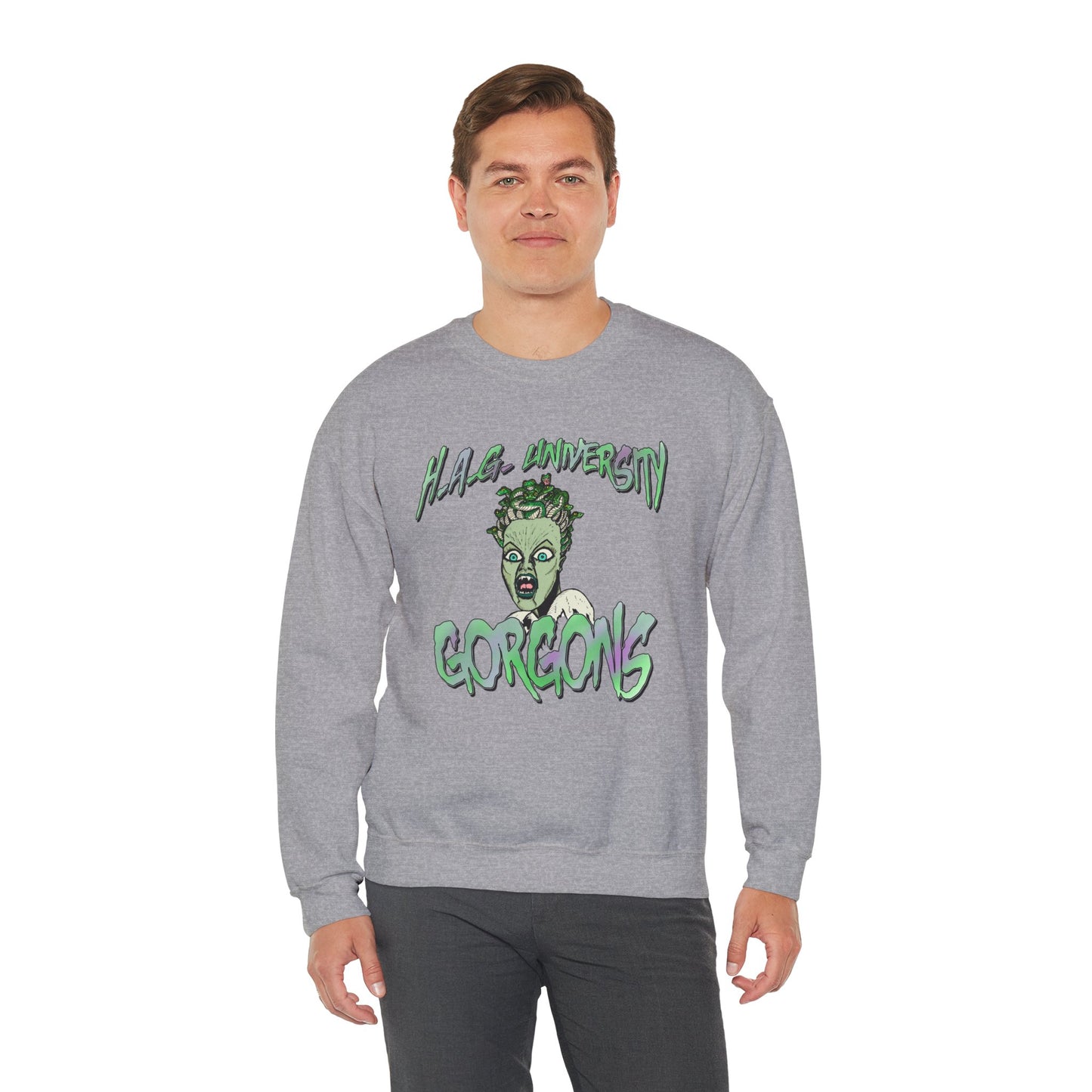 HAG University GORGONS Crewneck Sweatshirt – Unisex Heavy Blend