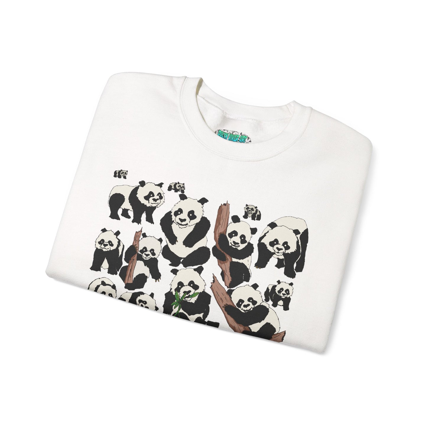 Cozy Panda Crewneck Sweatshirt - Soft Unisex Heavy Blend