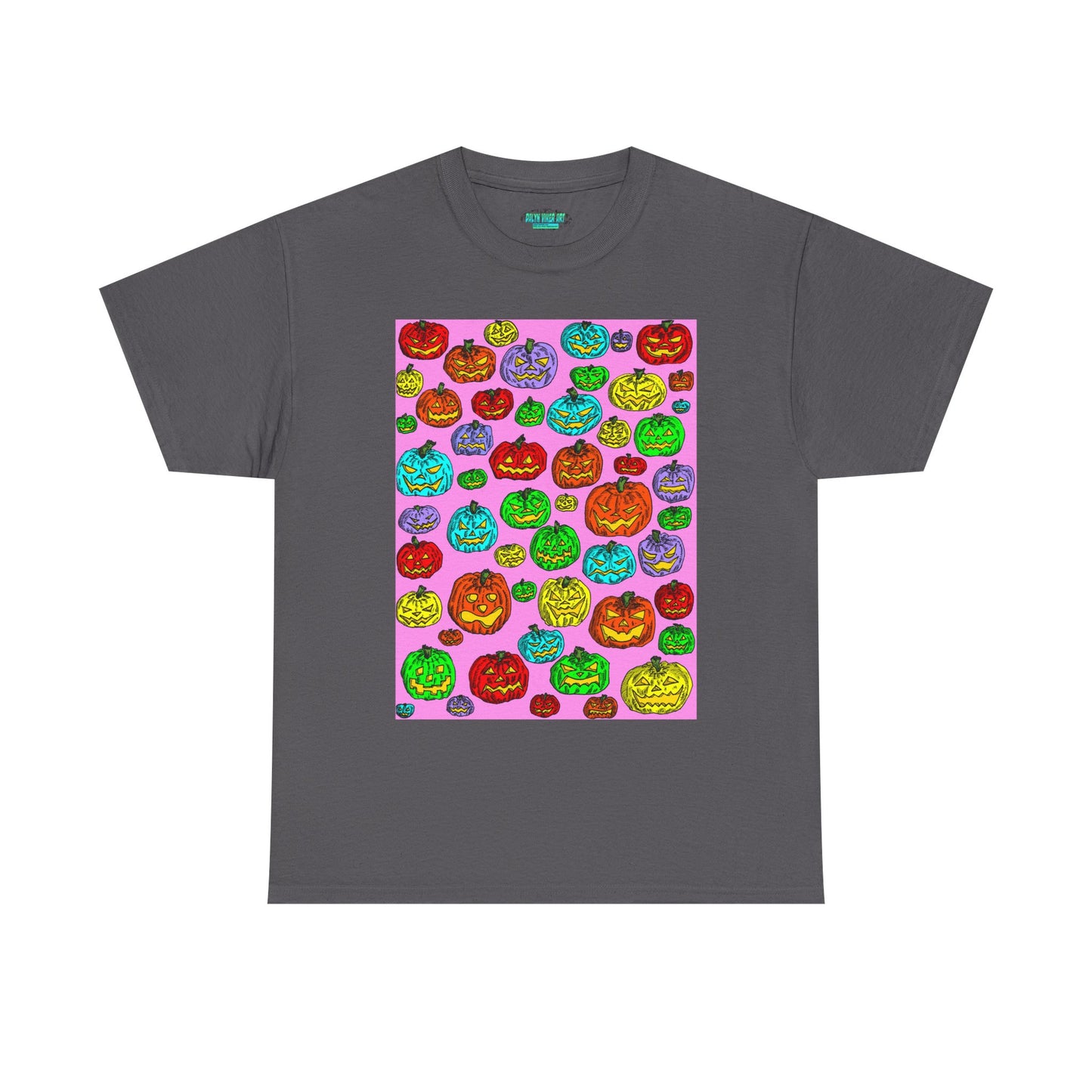 Colorful Pumpkin Graphic Tee, Unisex Cotton T-Shirt, Halloween Costume, Fall Apparel, Trendy Graphic Shirt, Casual Wear