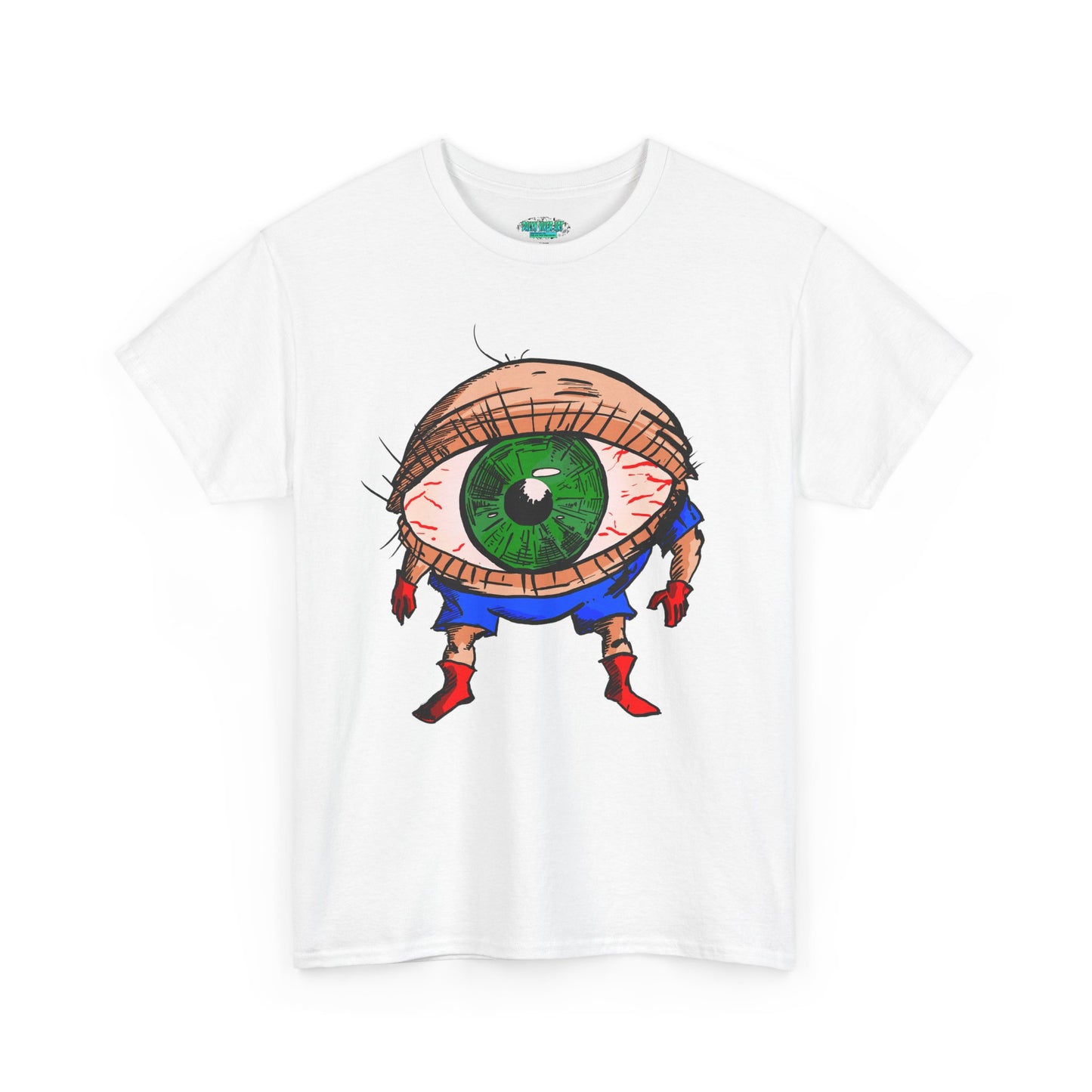 Terrif-EYE-ing - Whimsical Unisex Heavy Cotton Tee with Eye Design