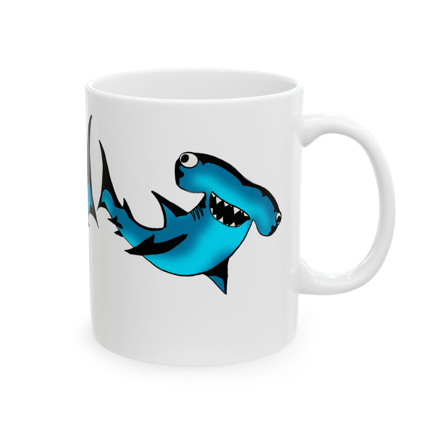 Cute Hammerhead Shark Ceramic Mug - Fun Gift for Animal Lovers