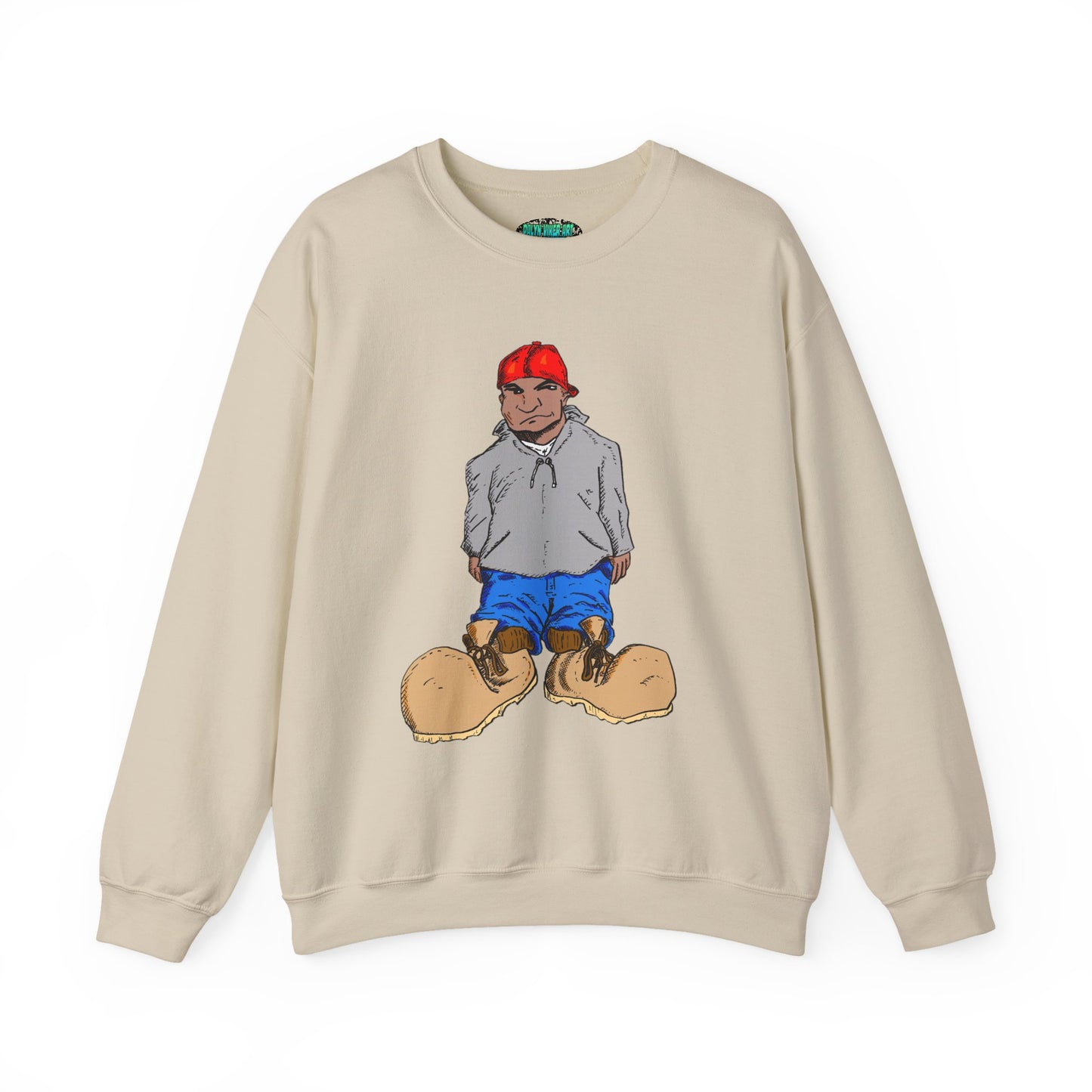 Urban Street Fun Character Boots Art Unisex Crewneck Sweatshirt