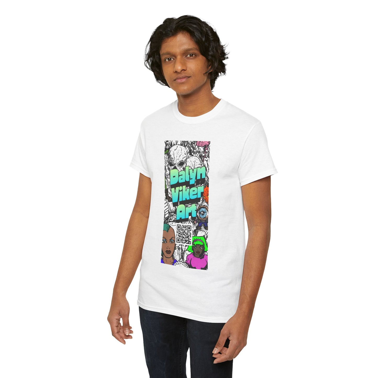 Graphic Art T-Shirt — "Dalyn Viker Art" Vertical Collage Tee