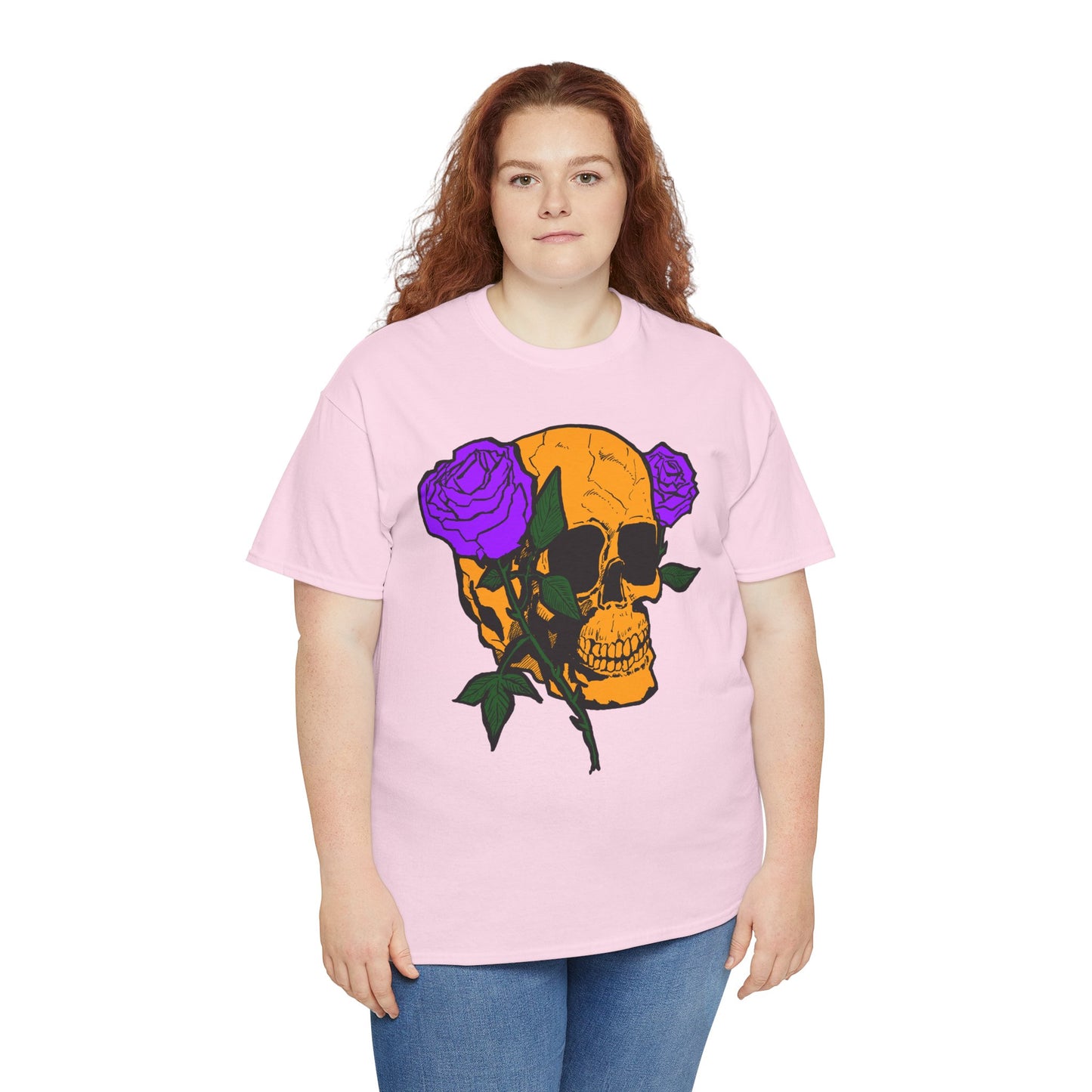Skull and Roses Unisex Tee, Gothic Aesthetic Shirt, Vintage Graphic T-Shirt, Streetwear Essentials, Edgy Casual Wear