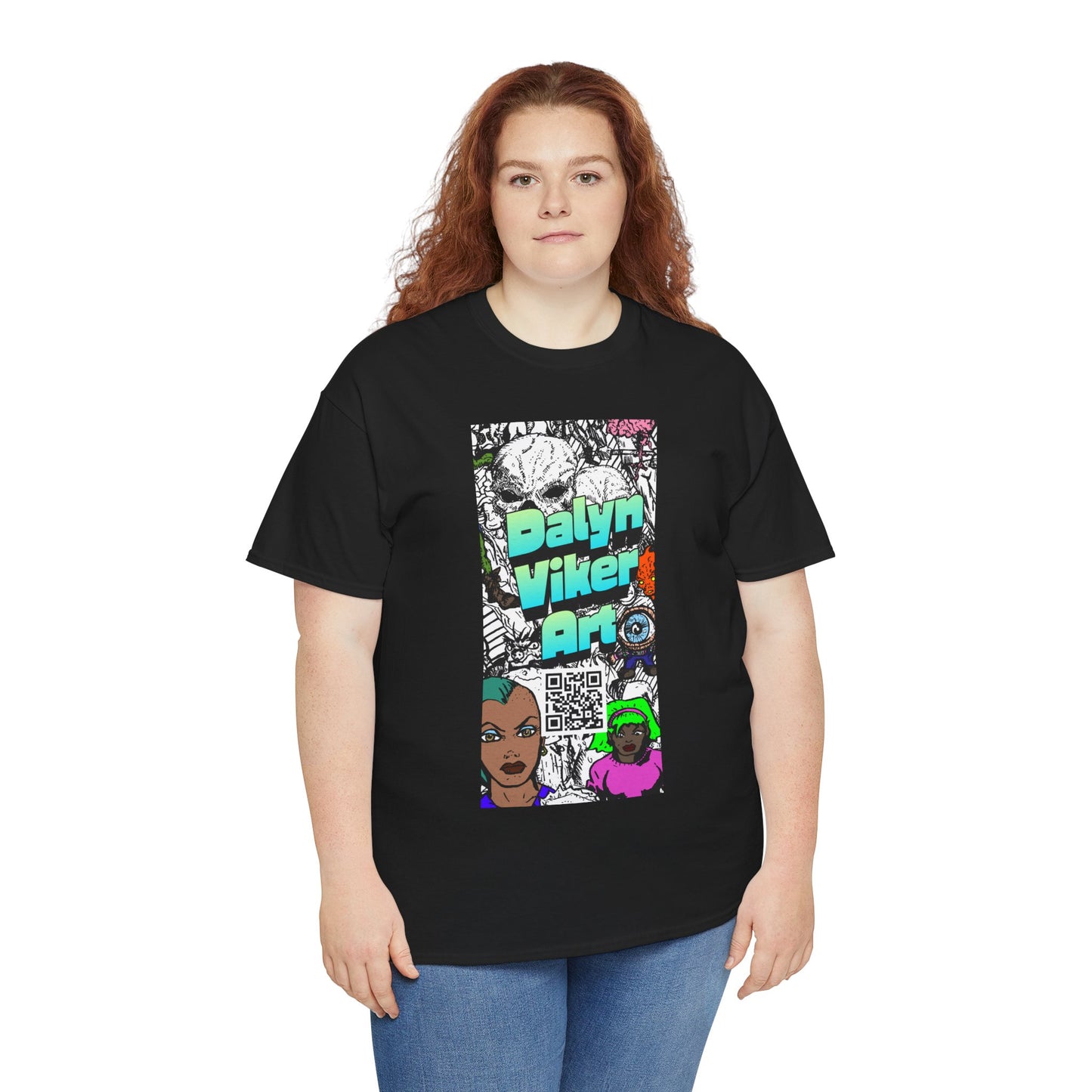 Graphic Art T-Shirt — "Dalyn Viker Art" Vertical Collage Tee