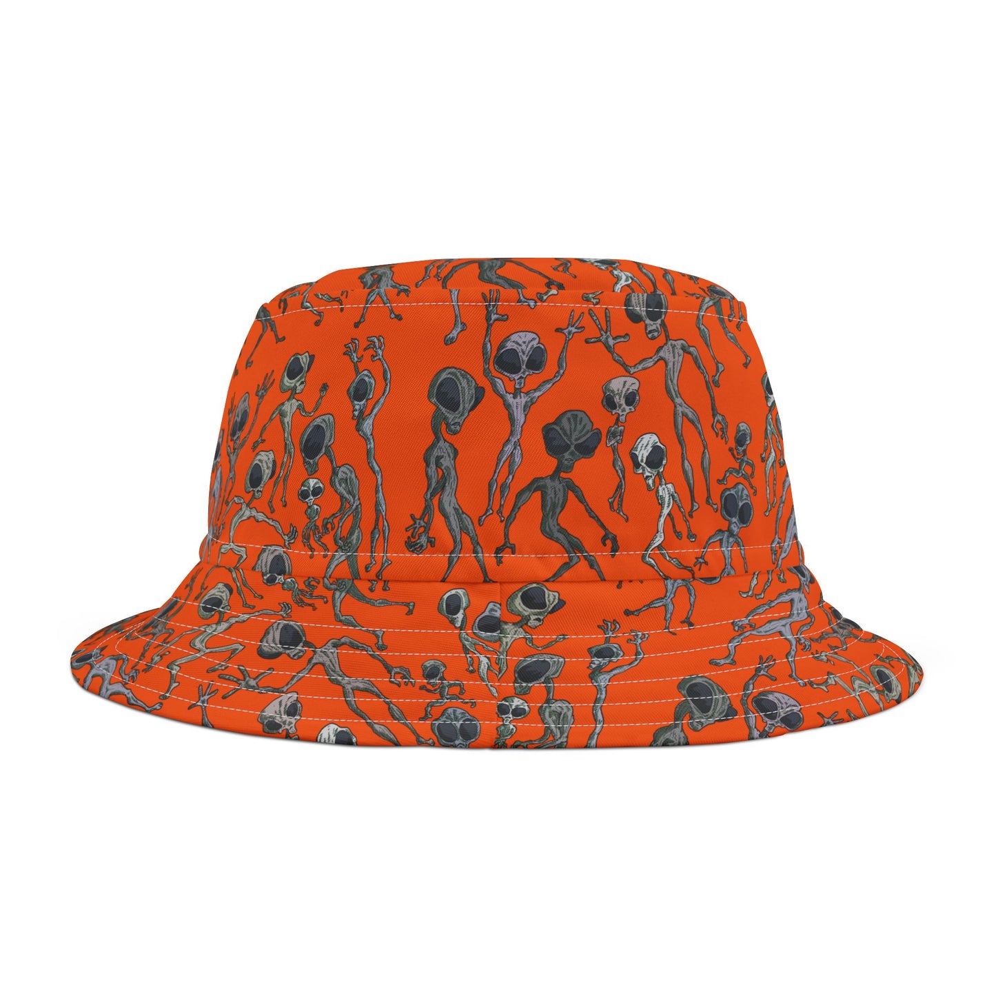Alien Dance Party Bucket Hat - Unique AOP Design, Perfect for Festivals, Summer, and Casual Outings, Cool Gift for UFO Lovers, Trendy Sun [...]