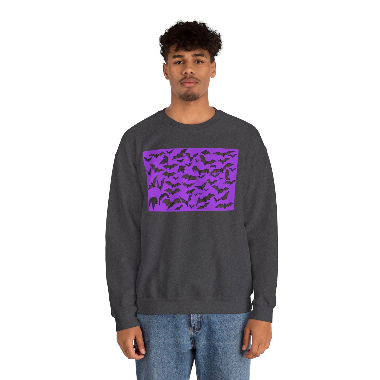 Spooky Bat Crewneck Sweatshirt for Halloween