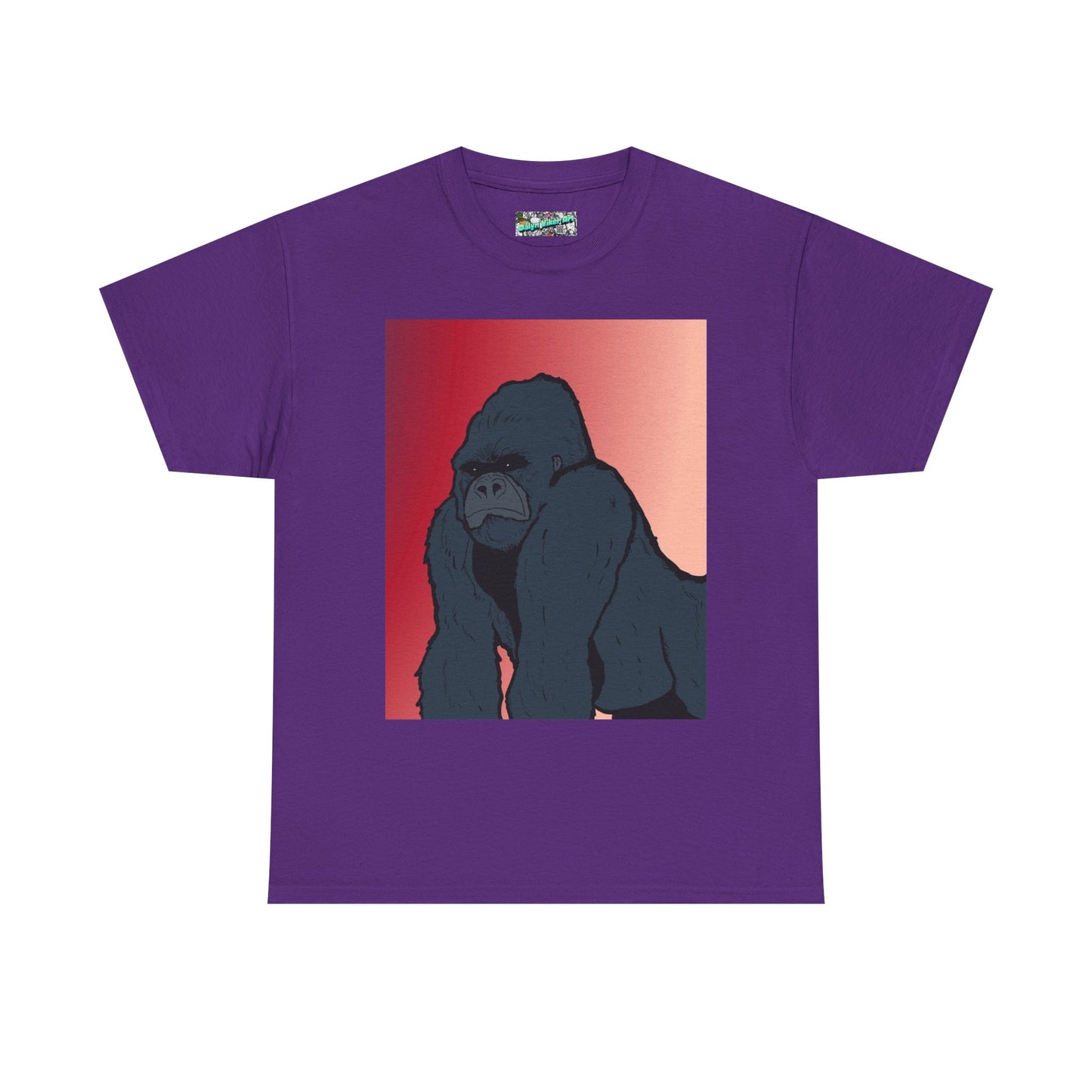 Gorilla Graphic Tee — Vintage Sunset Primate Illustration Shirt