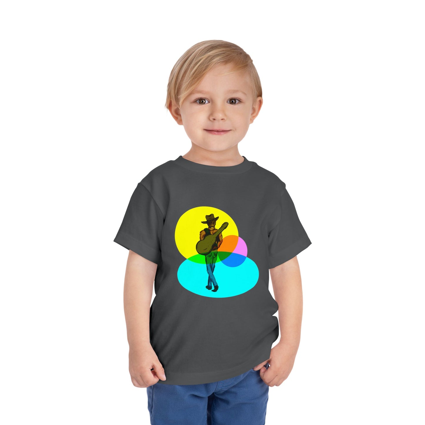 Toddler Tee — Colorful Cowboy Guitar Kids Shirt