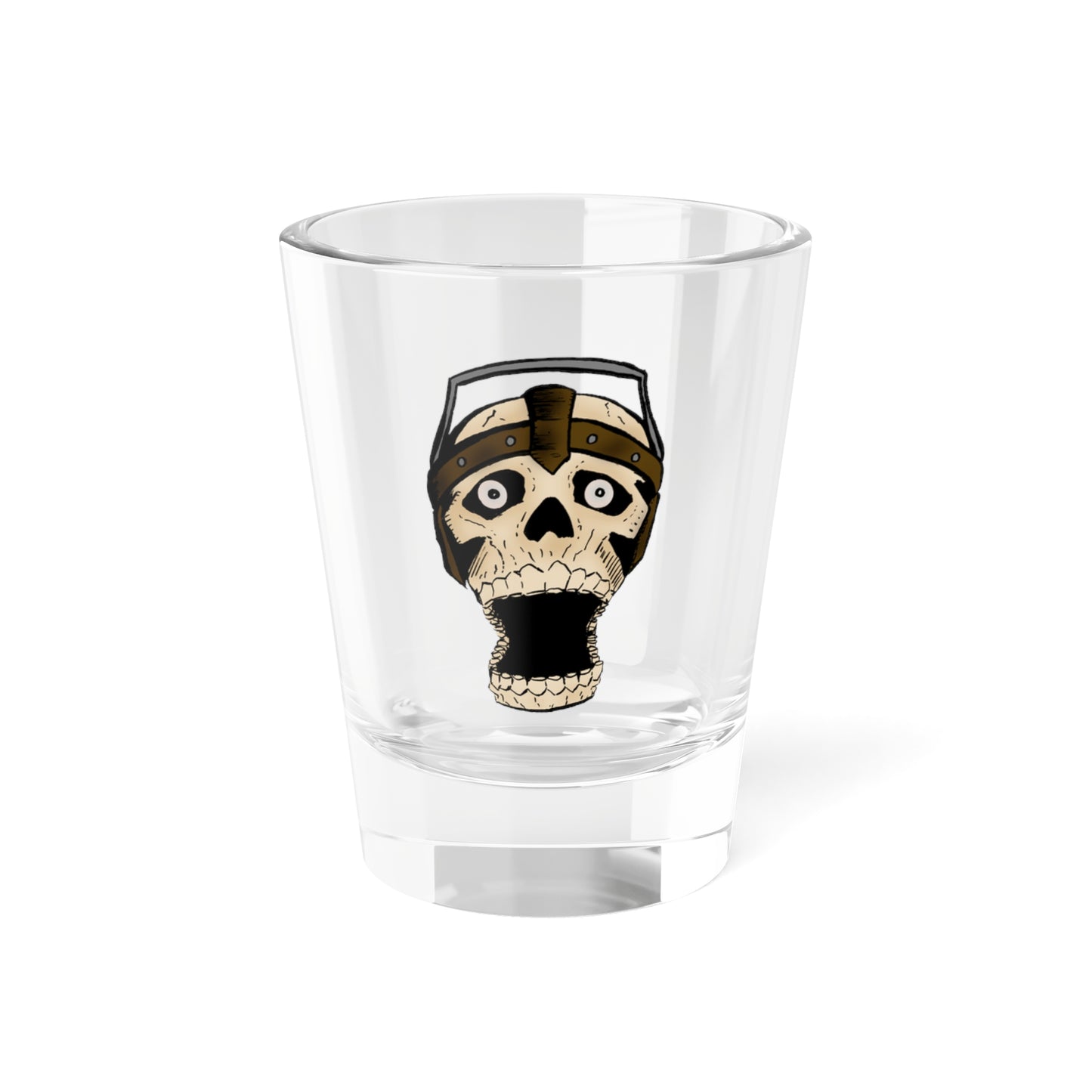 Screaming Skull Design Shot Glass - 1.5oz Unique Drinkware for Halloween & Parties