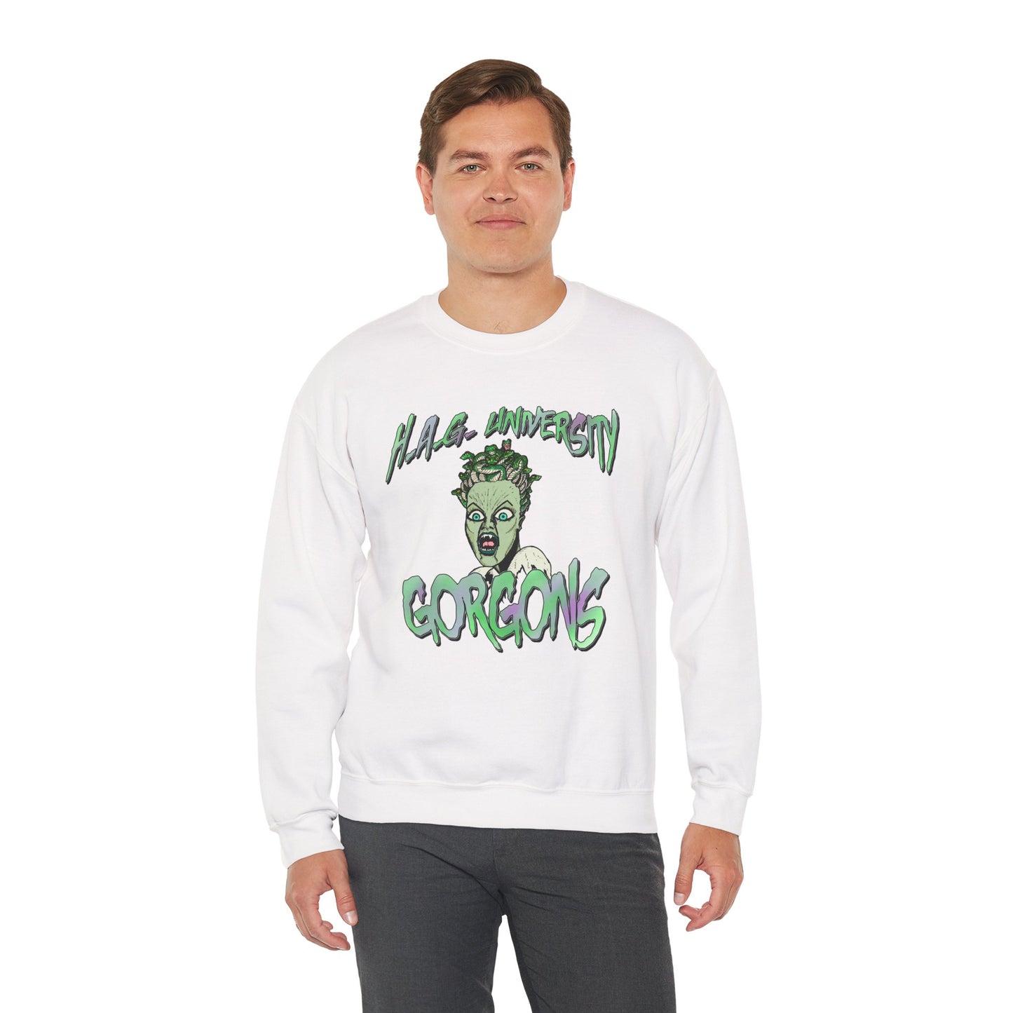 HAG University GORGONS Crewneck Sweatshirt – Unisex Heavy Blend
