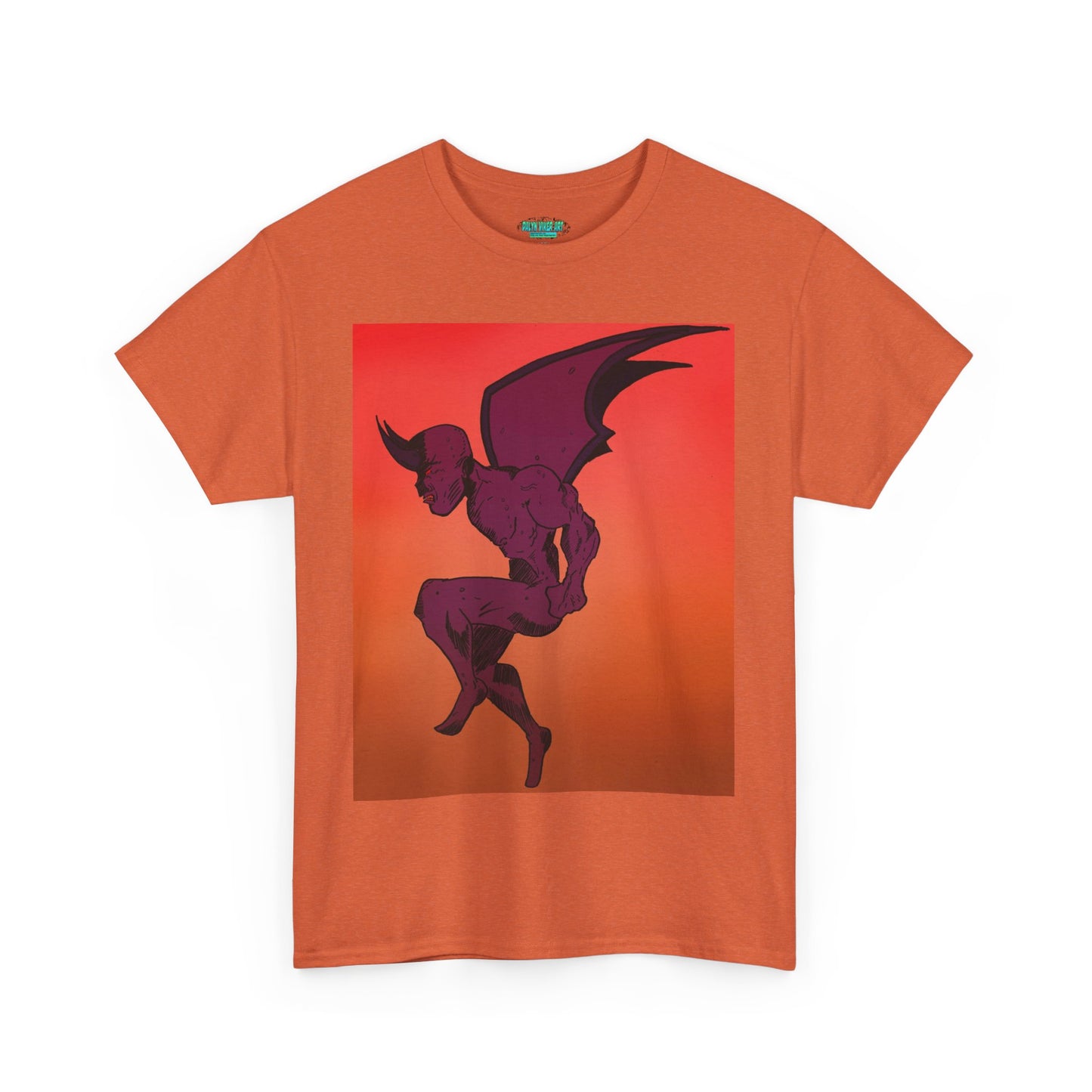Unisex Heavy Cotton Tee - Vibrant Demon Art Design