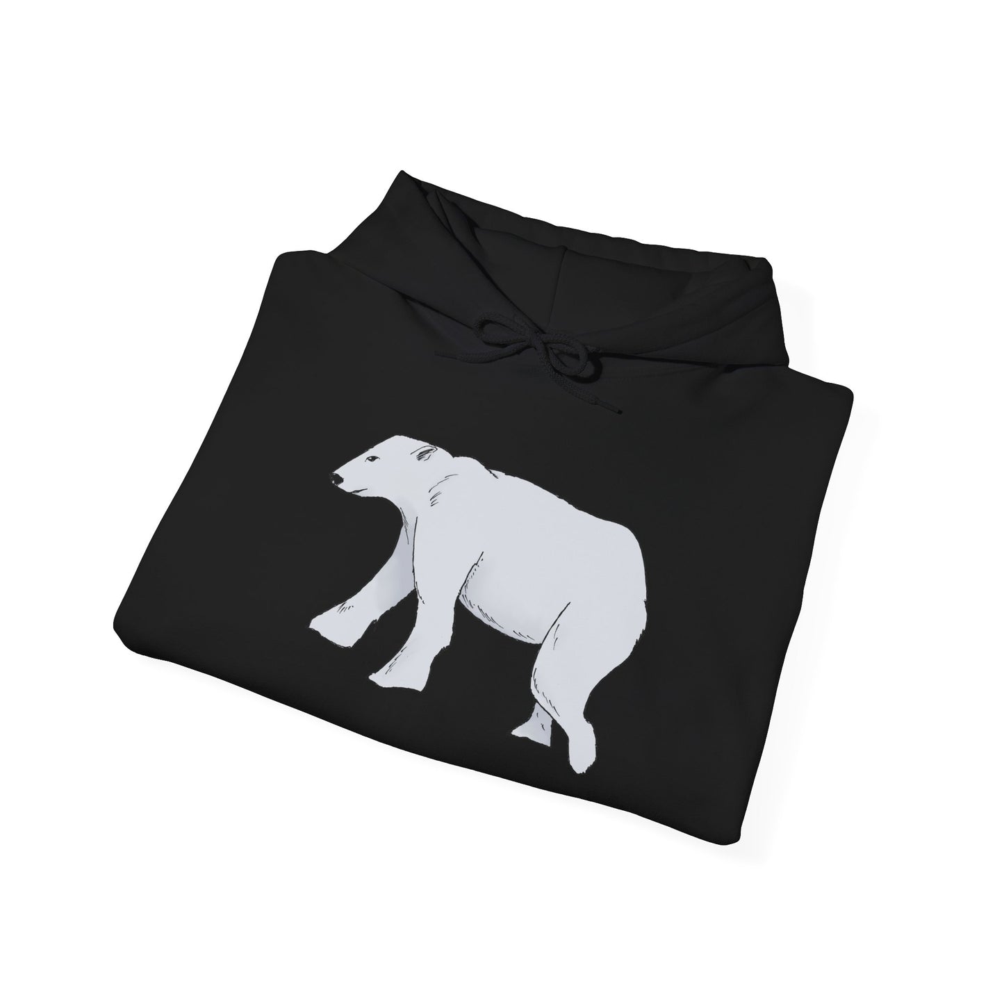 Cozy Polar Bear Hoodie - Warm Winter Fashion, Unisex Sweatshirt, Gift for Animal Lovers, Perfect for Cold Days, Cute Outdoor Wear