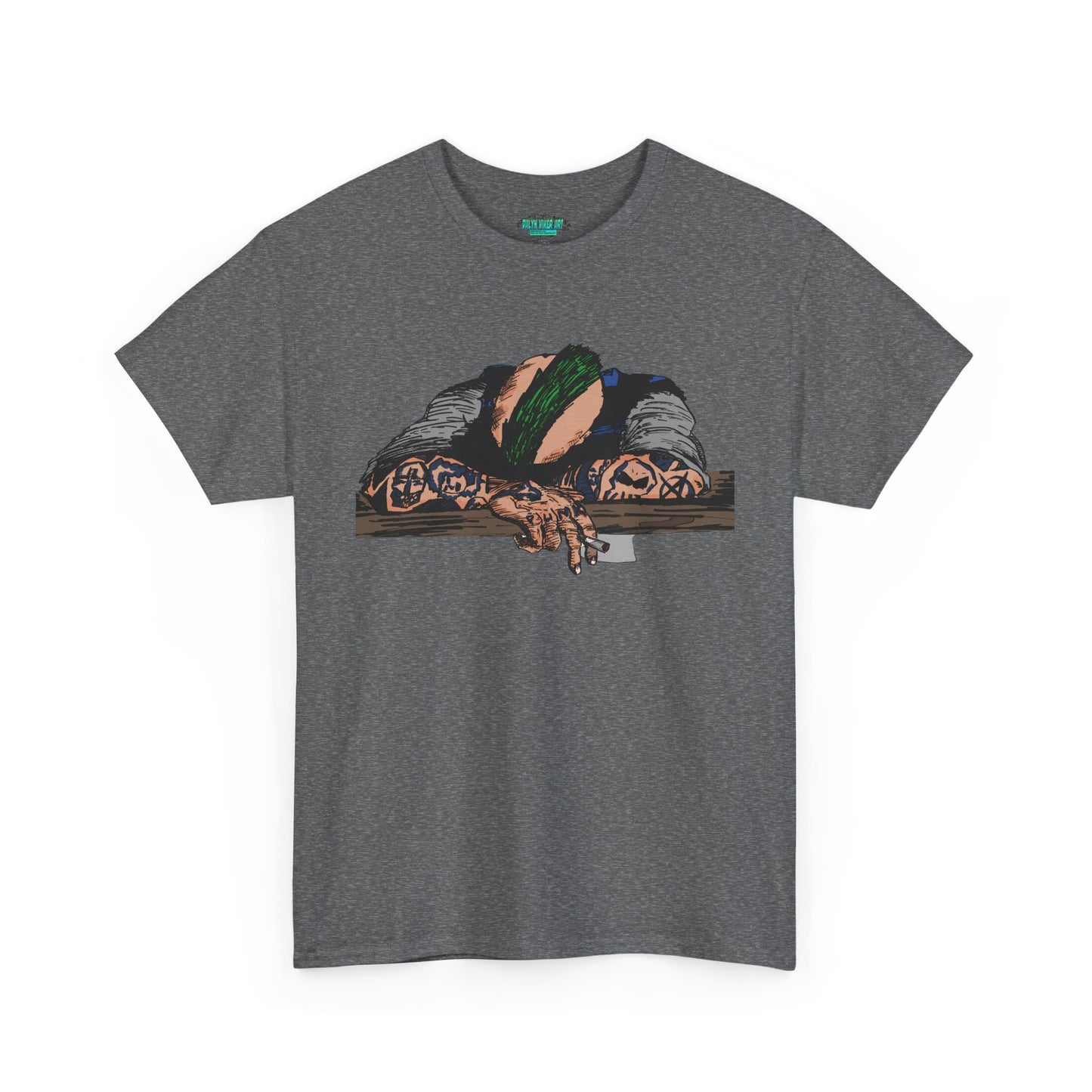 Punk and Done Stylish Unisex Heavy Cotton Tee with Artistic Print, Casual Tee, Graphic T-Shirt, Gift for Art Lovers, Everyday Wear, Unique Art Apparel