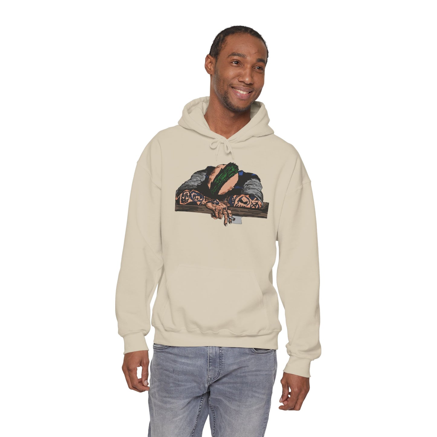 Punk and Done Color Unisex Hooded Sweatshirt, Cozy Streetwear, Unique Gift for Art Lovers, Casual Lounge Wear, Perfect for Fall Fashion