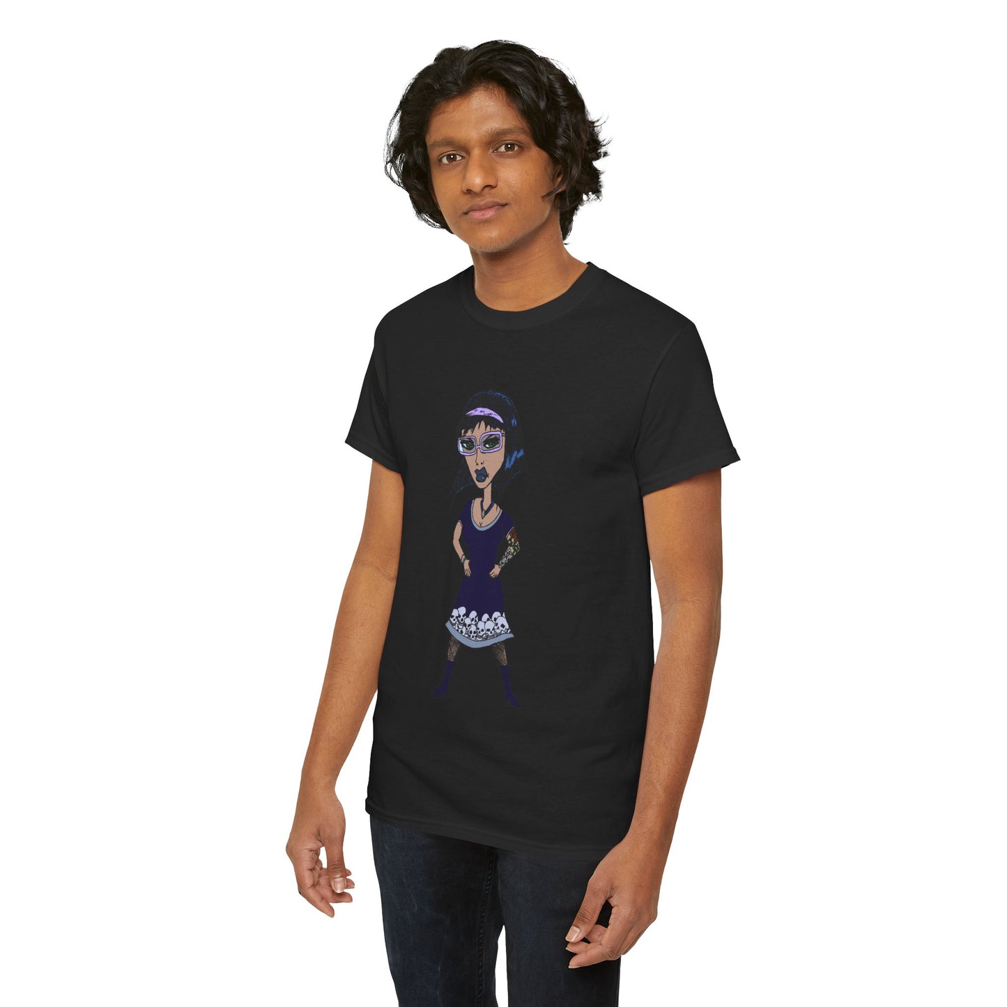 Gothic Doll T-Shirt — Retro Vampire Girl Graphic Tee