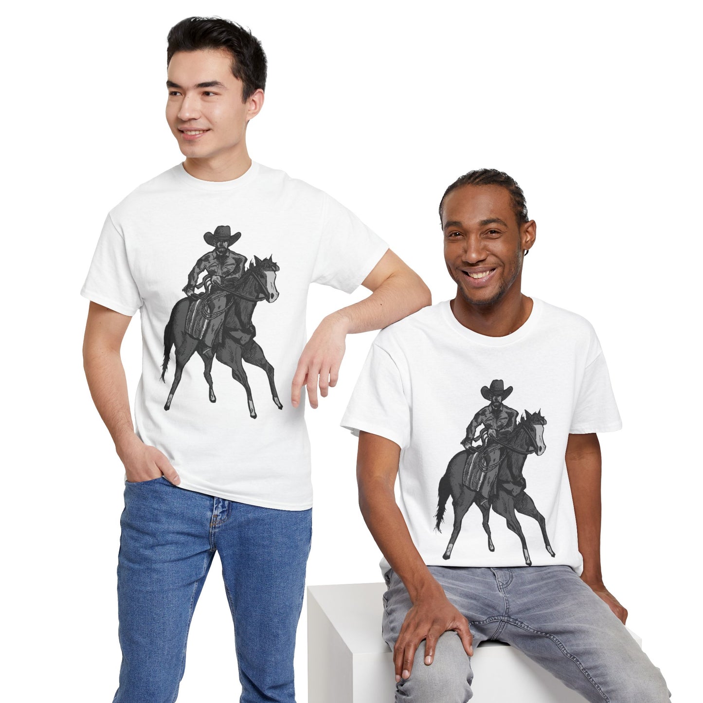 Cowboy on Horseback T‑Shirt — Vintage Western Rodeo Tee