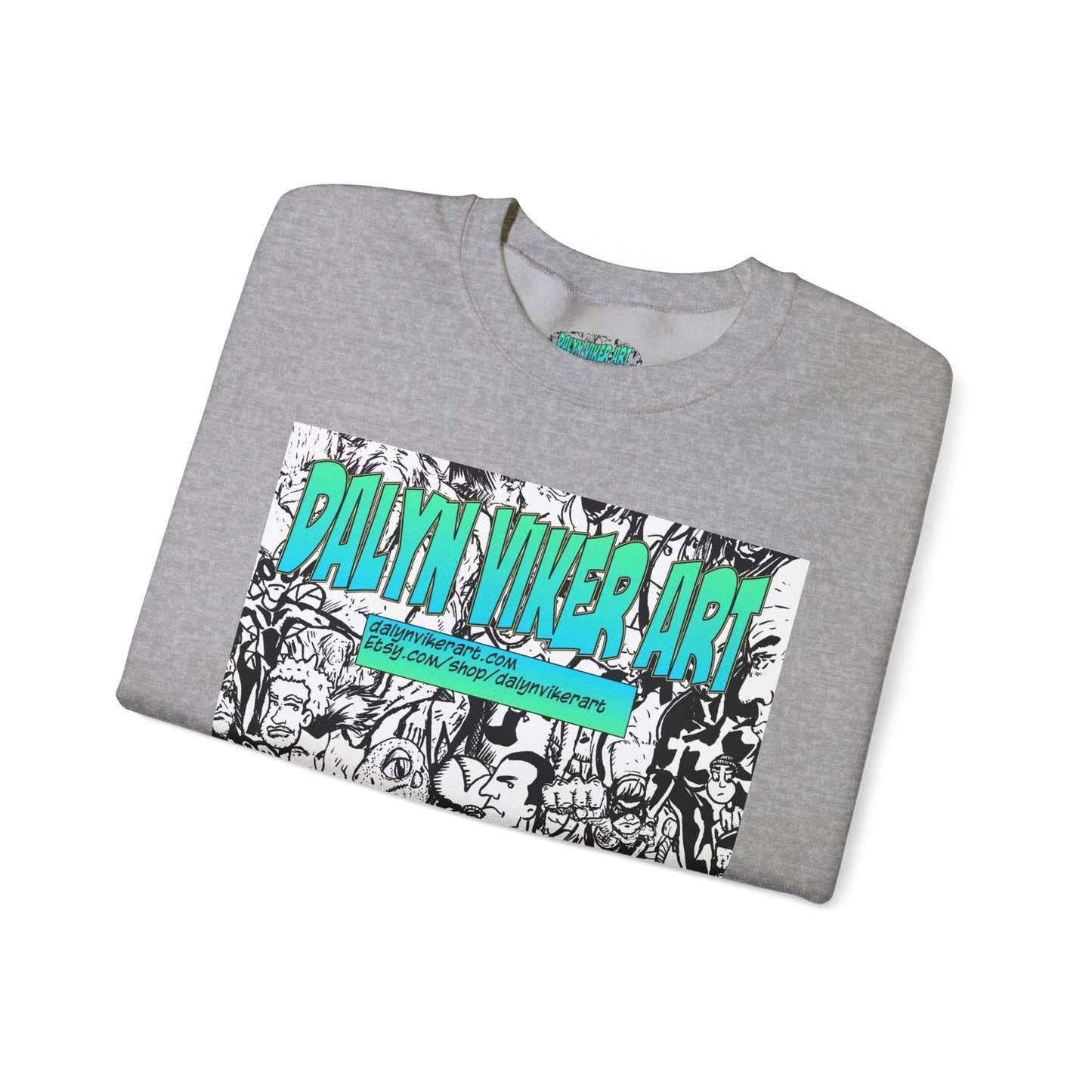 Graphic Art Crewneck Sweatshirt - Dalyan Viker Art Edition