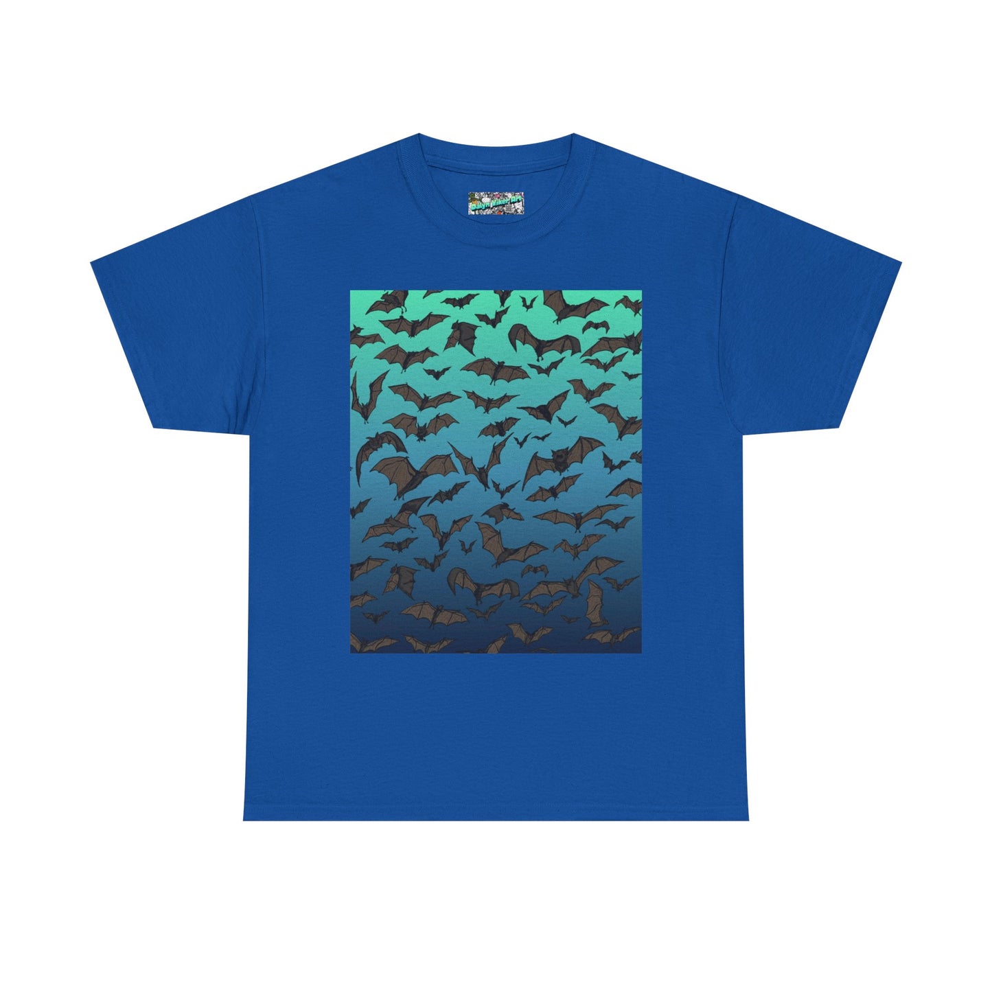 Bat Swarm Graphic Tee — Gradient Night Flight T-Shirt
