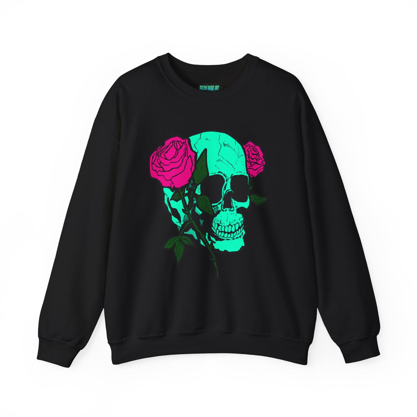 Skull and Roses Crewneck Sweatshirt for Trendsetters