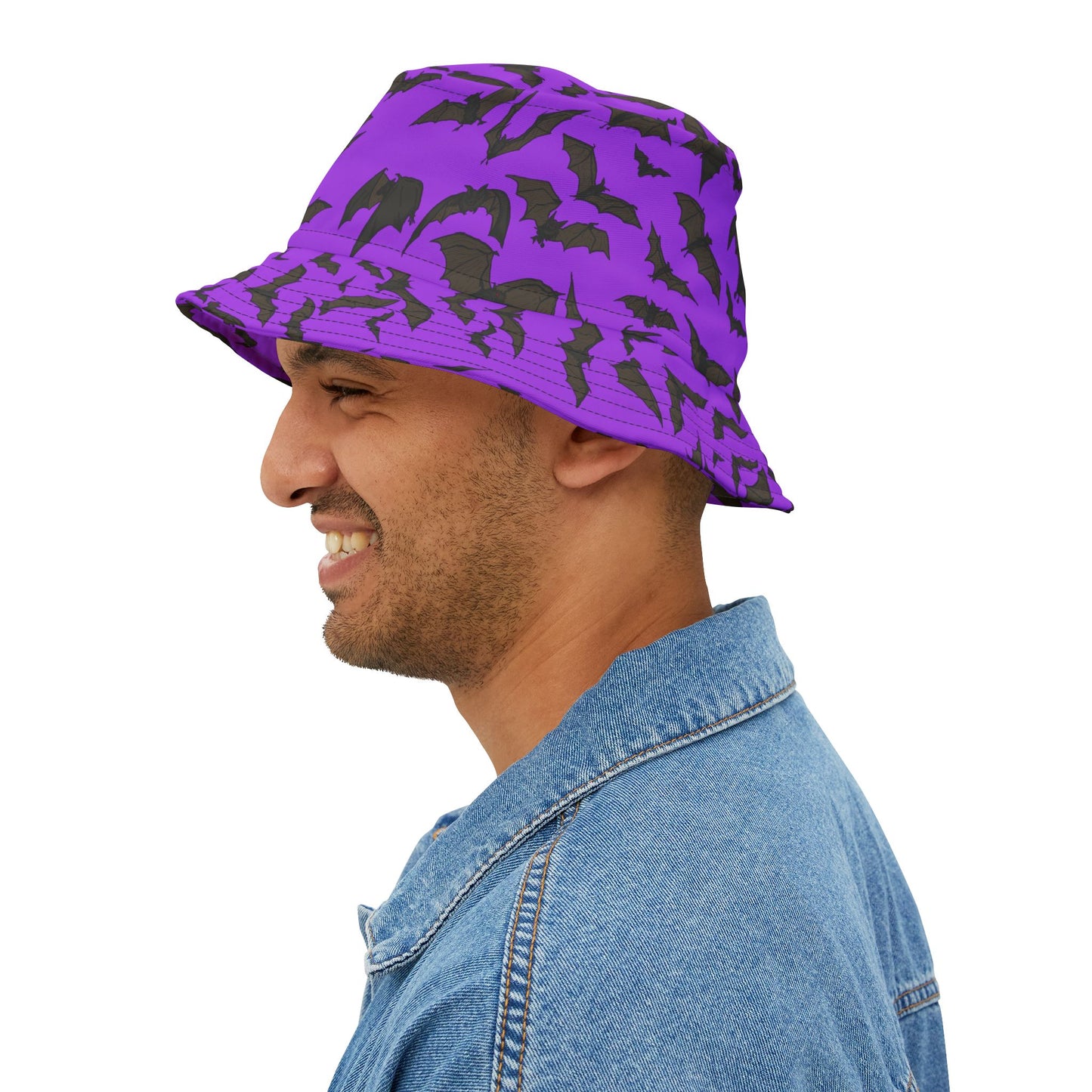 Vibrant Bats Bucket Hat, Stylish Summer Hat, Casual Beachwear, Trendy Headwear for Festivals, Gift for Animal Lovers