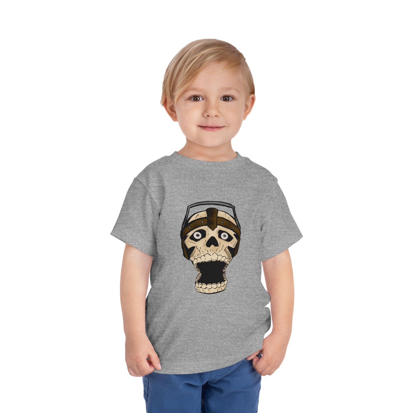 Toddler Tee — Playful Screaming Skull Graphic Kids' Shirt