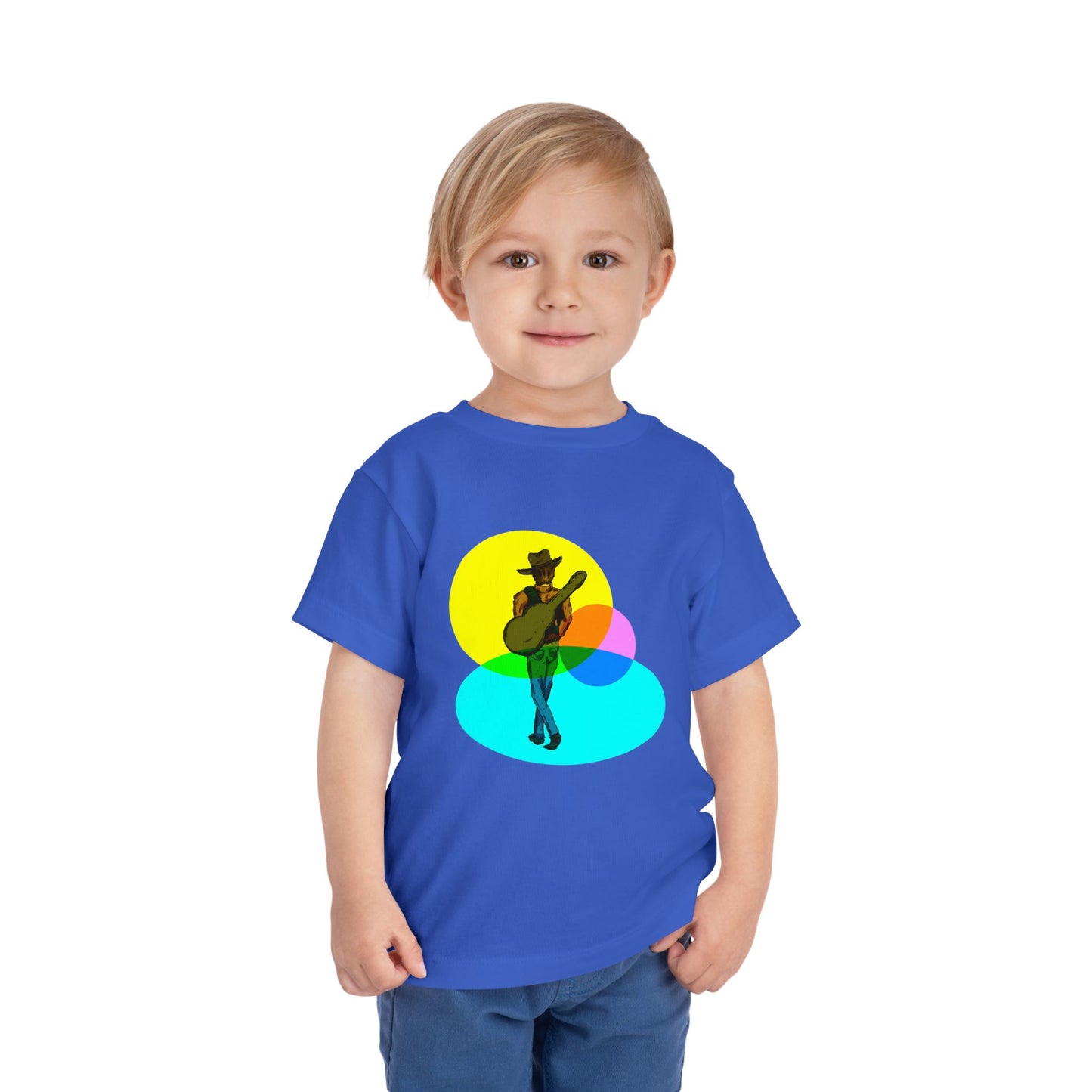 Toddler Tee — Colorful Cowboy Guitar Kids Shirt
