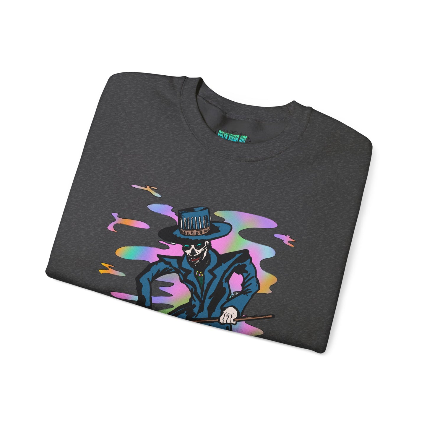 Vibrant Voodoo Graphic Crewneck Sweatshirt - Unisex Halloween Vibe