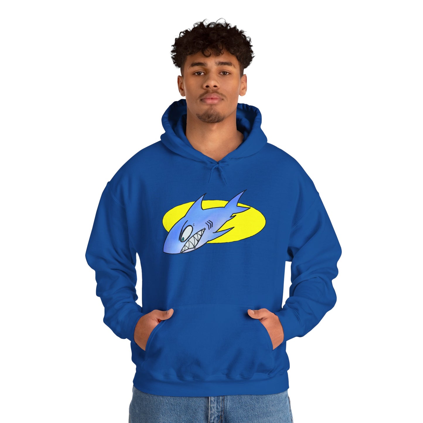 Cool Shark Graphic Hoodie - Unisex Heavy Blend Sweatshirt for Ocean Lovers, Gift for Men and Women, Beach Vibes, Casual Wear, Unique Design