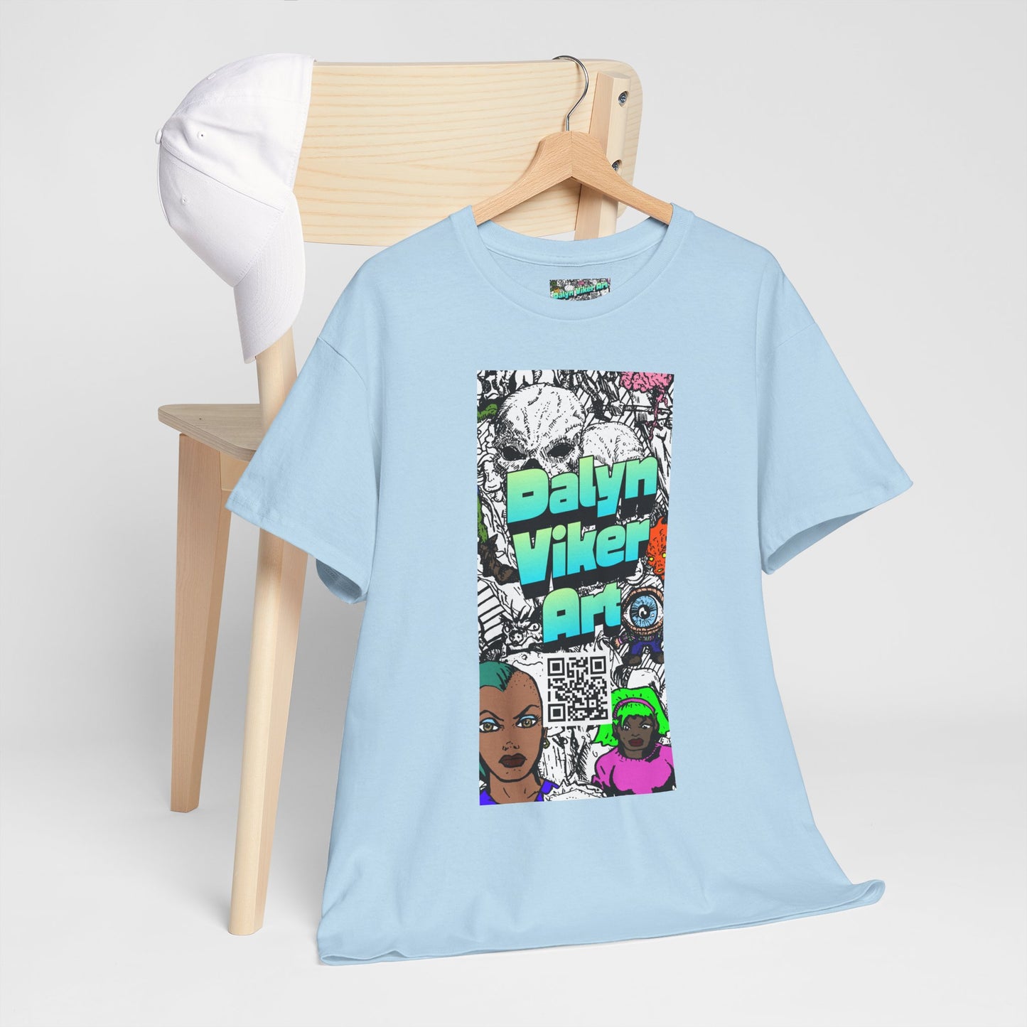 Graphic Art T-Shirt — "Dalyn Viker Art" Vertical Collage Tee