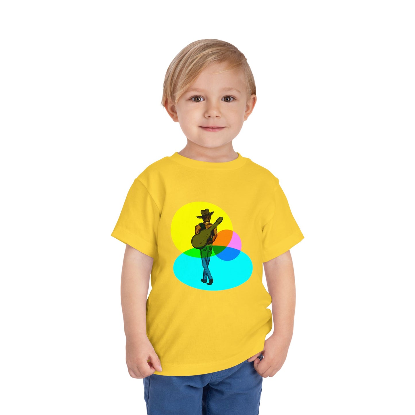 Toddler Tee — Colorful Cowboy Guitar Kids Shirt