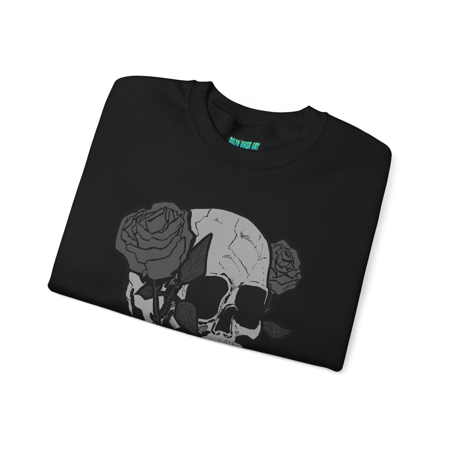 Skull and Roses Crewneck Sweatshirt - Unisex Heavy Blend™